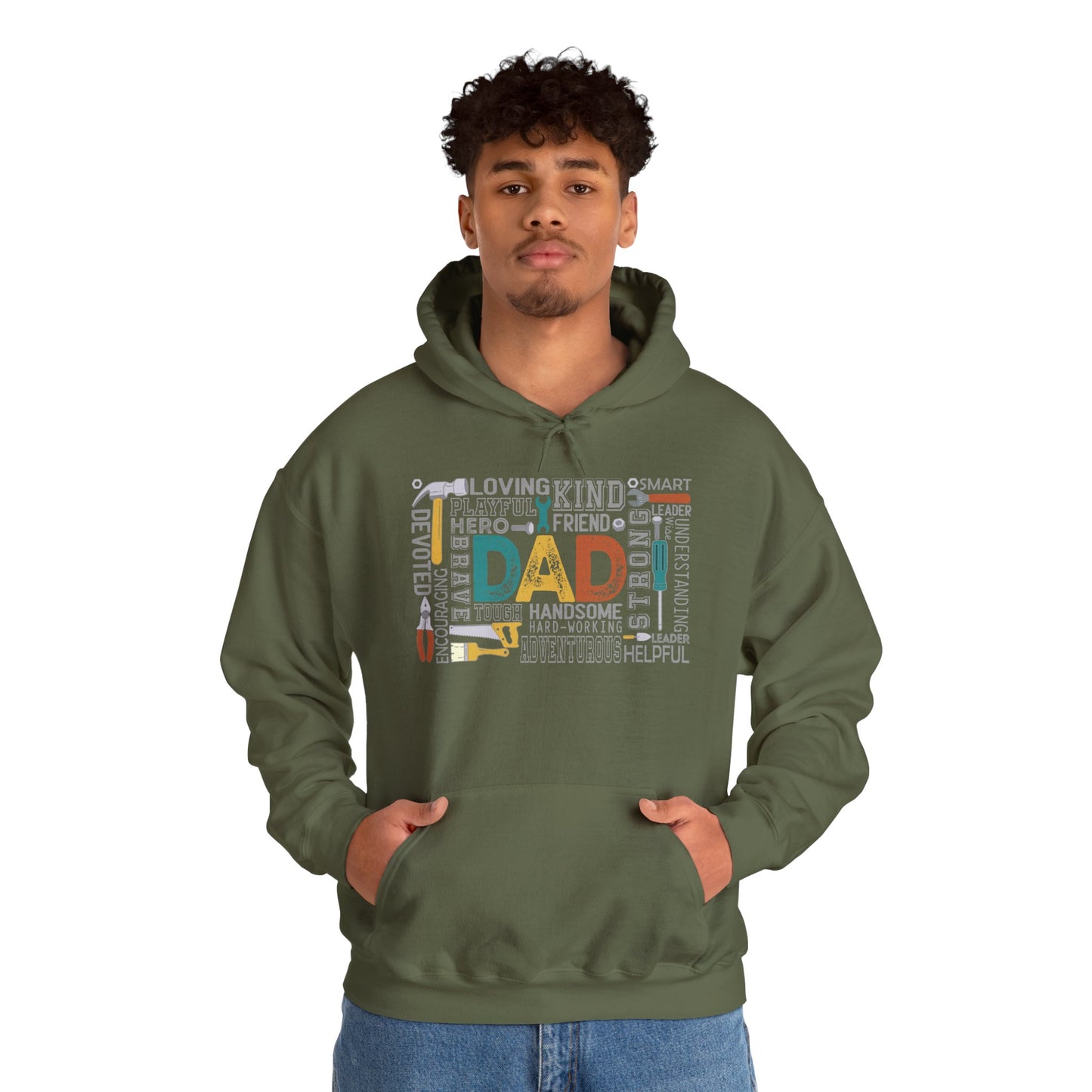 Hoodie - Dad - Handyman Dad (1) - Light Writing