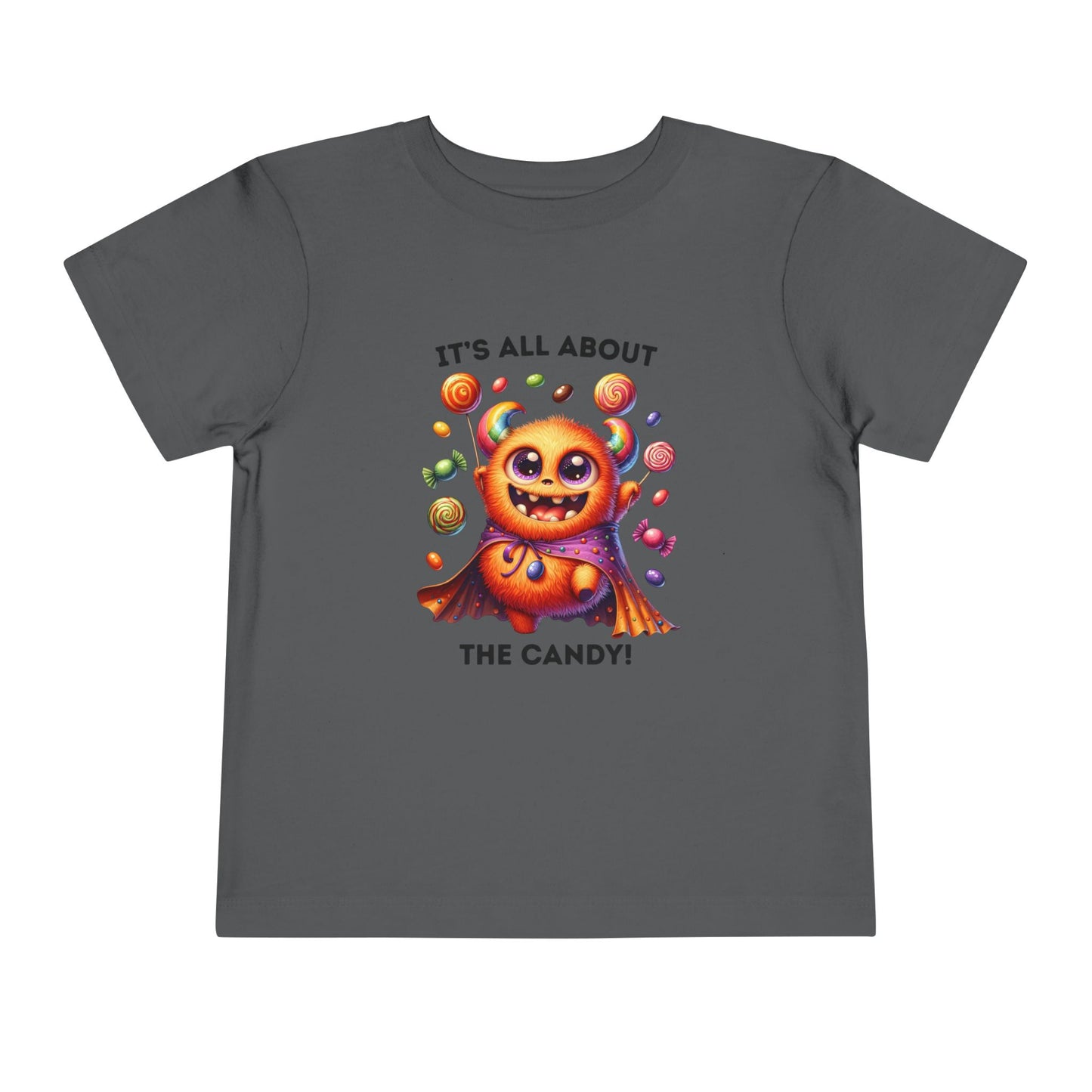 Toddler Tee - Halloween / Monster - It's all about the Candy! (01a)