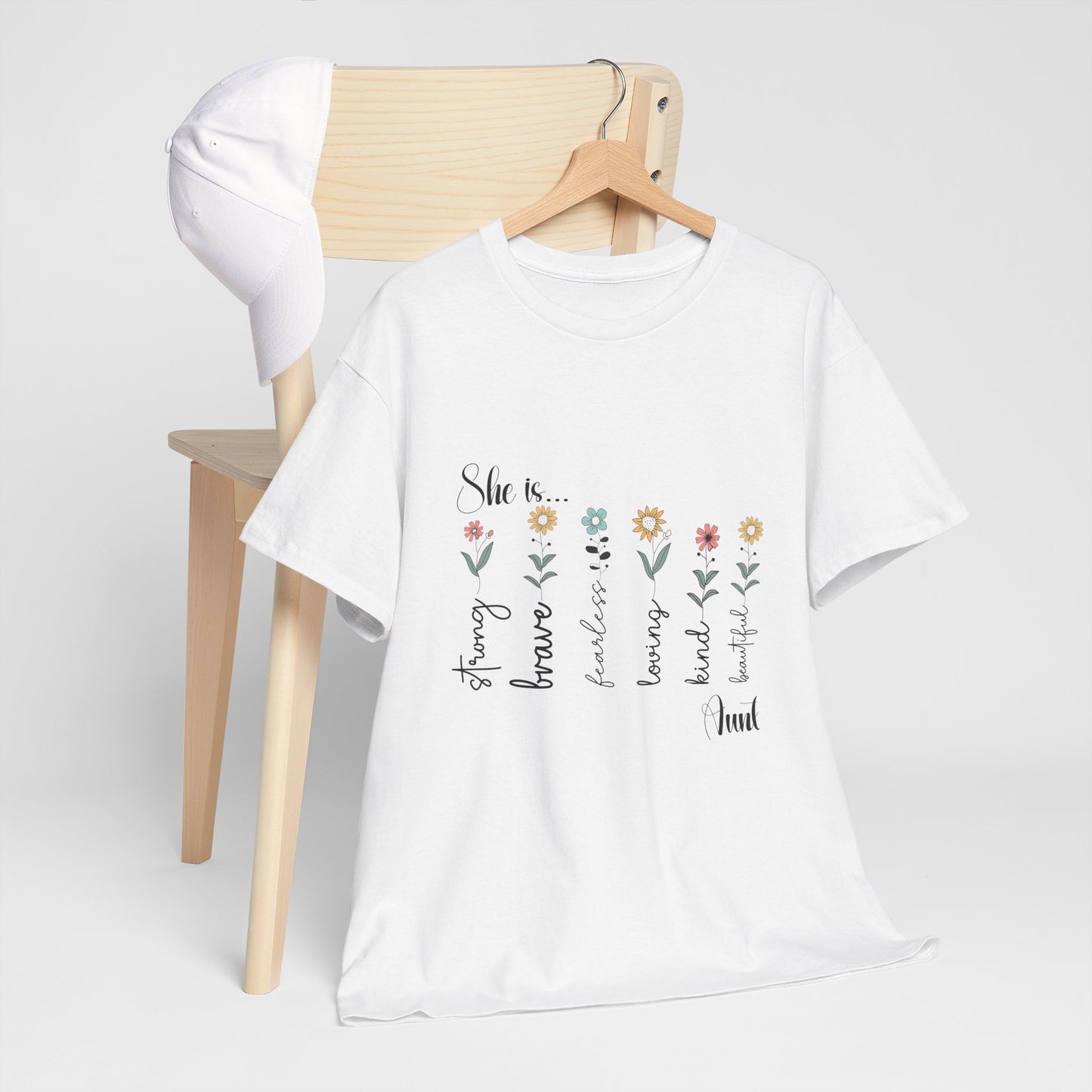 T-Shirt – Aunt - Strong, Brave, Beautiful Floral Design