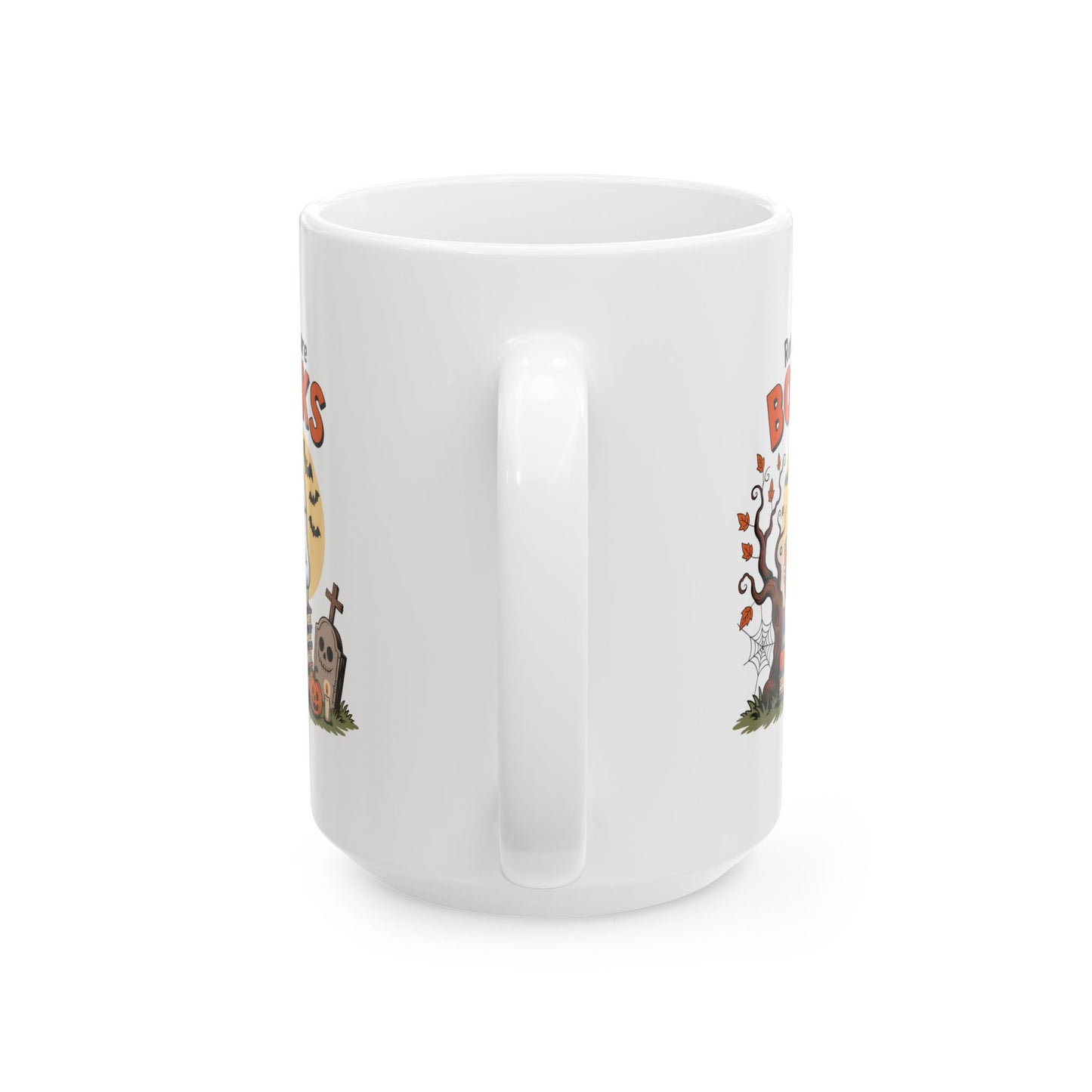 Ceramic Mug - Teacher / Halloween - Read More Books (01a)