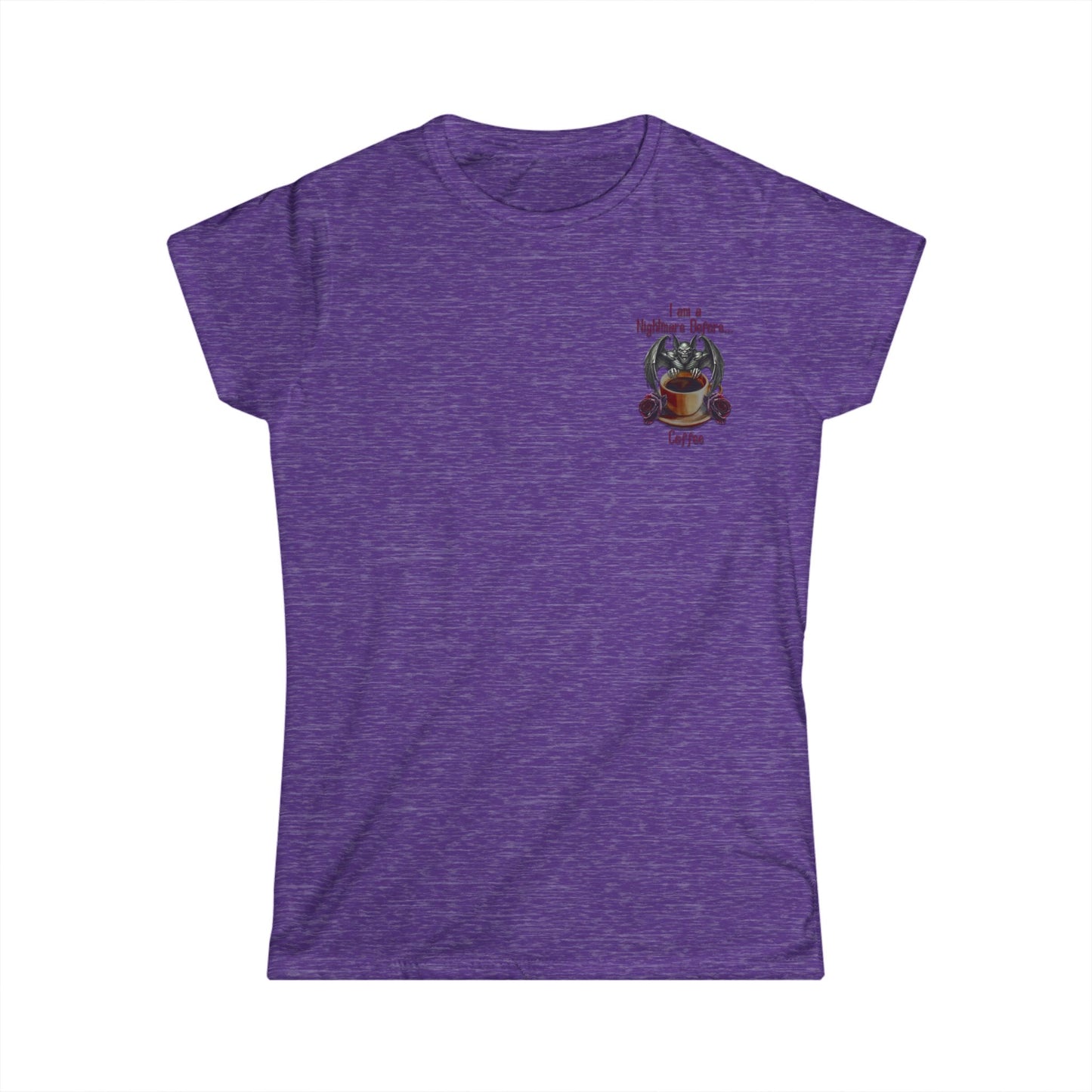 Female T-Shirt - Halloween - Nightmare Before Coffee (1b) Front / Back Printed