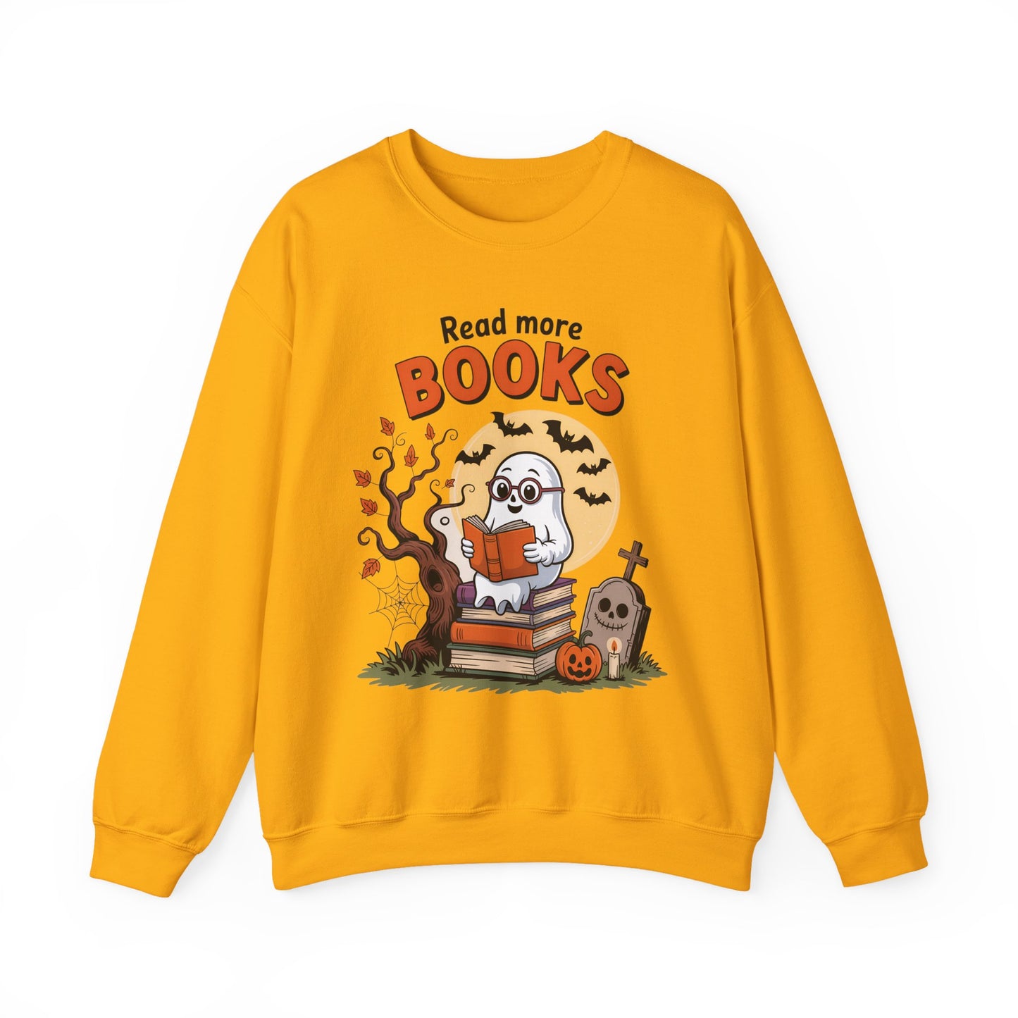 Sweatshirt - Teacher / Halloween - Read More Books (1a)