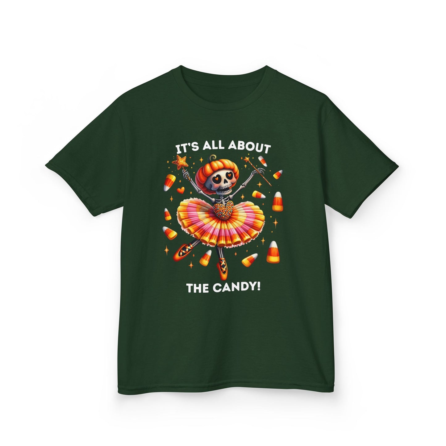 Child Tee - Halloween / Ballet Skeleton - It's all about the Candy! (02a)