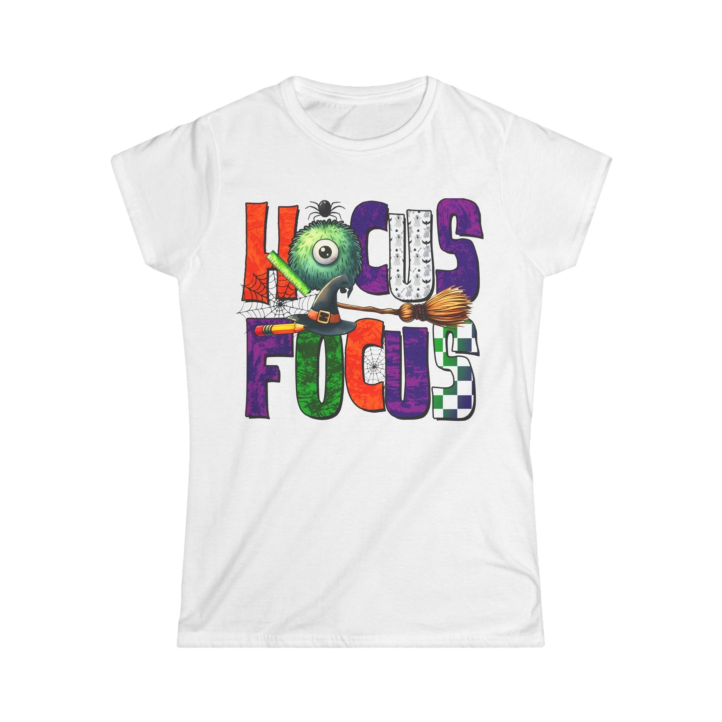 Female T-Shirt - Teacher / Halloween - Hocus Focus (01a)