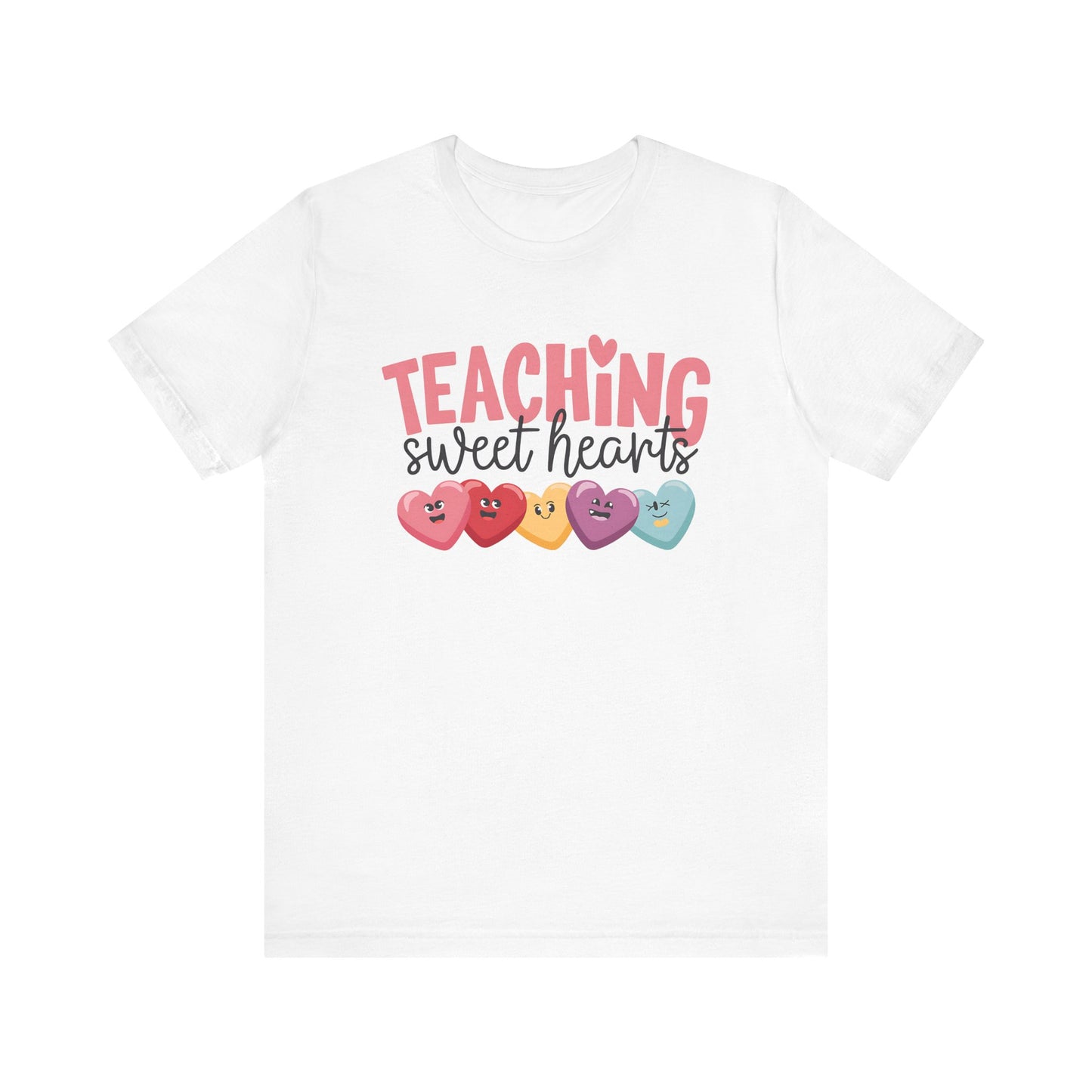T-Shirt - Teacher / Valentine - Teaching Sweet Hearts (01) - Light colors