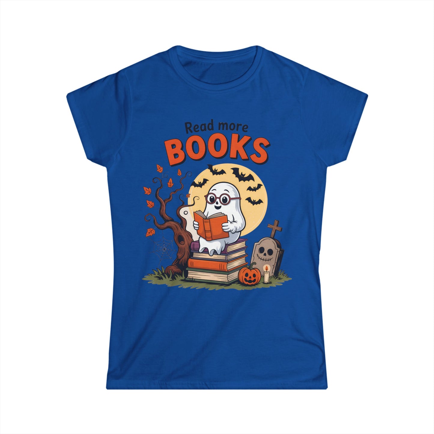 Female T-Shirt - Teacher / Halloween - Read More Books (01a)