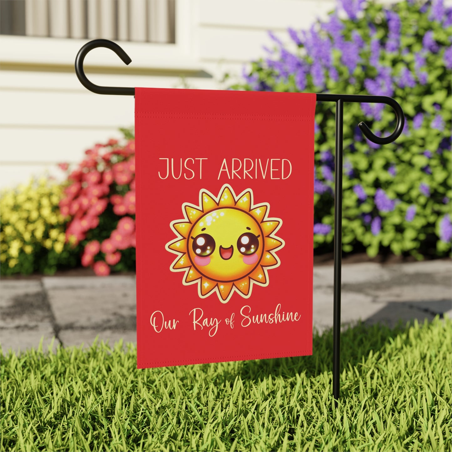 Garden Flag - Baby - Just Arrived...Our Ray of Sunshine (01a)