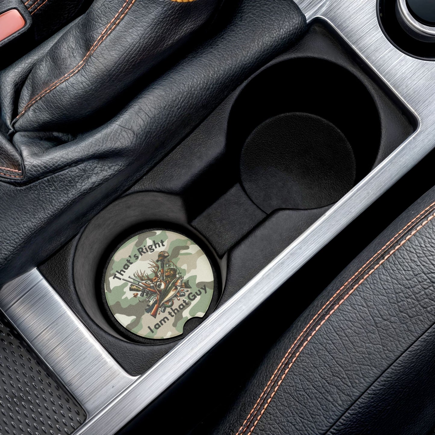 Soapstone Car Coaster - Hunting - I am that Guy (1)