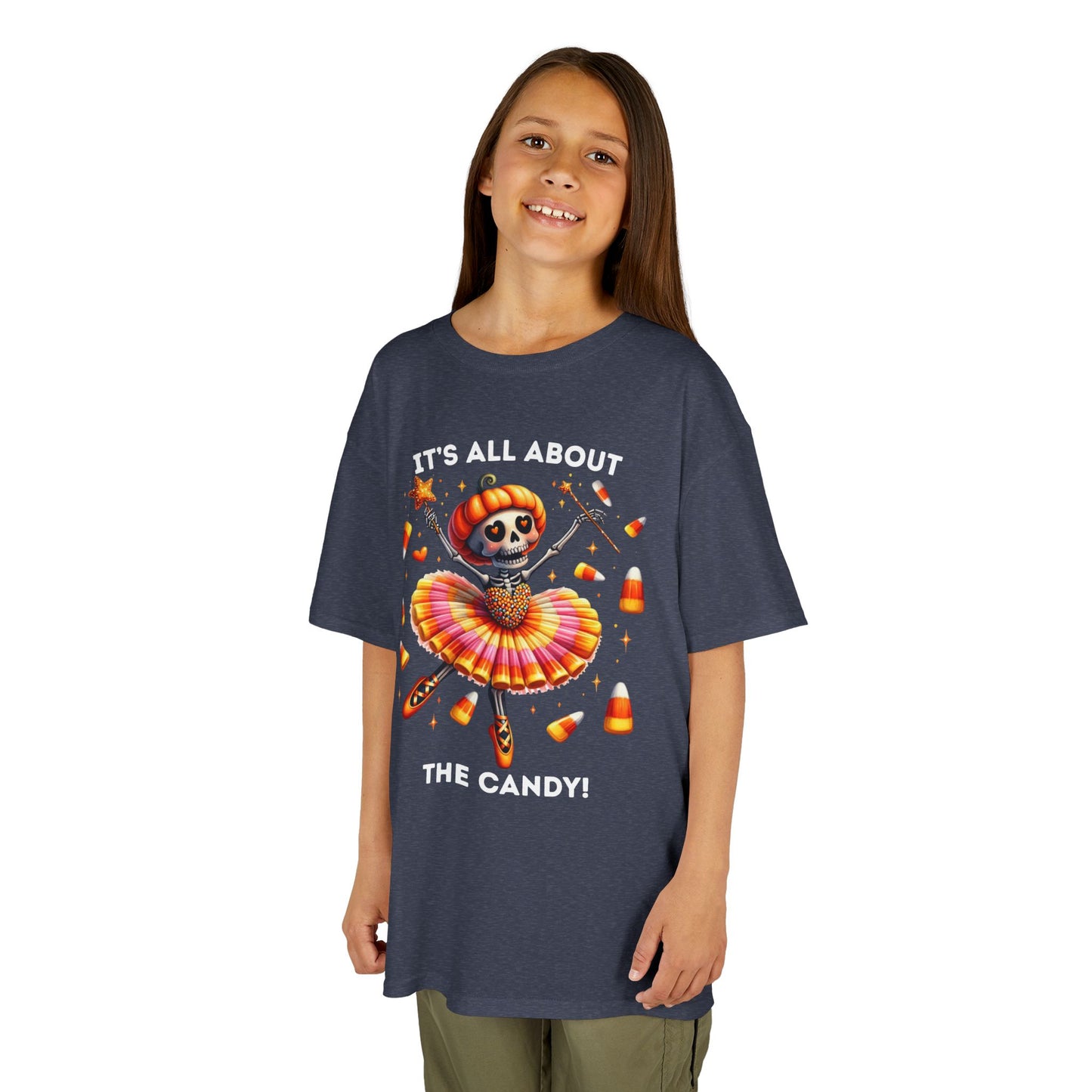 Child Tee - Halloween / Ballet Skeleton - It's all about the Candy! (02a)