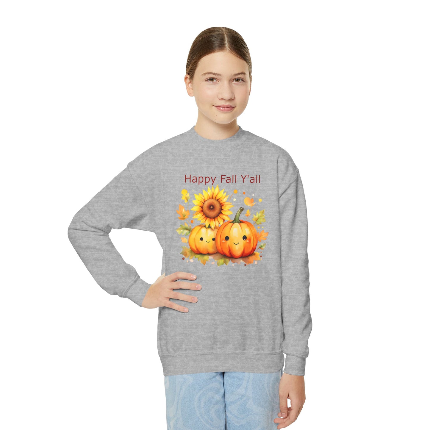 Child Sweatshirt - Autumn - Happy Fall Y'All (01)