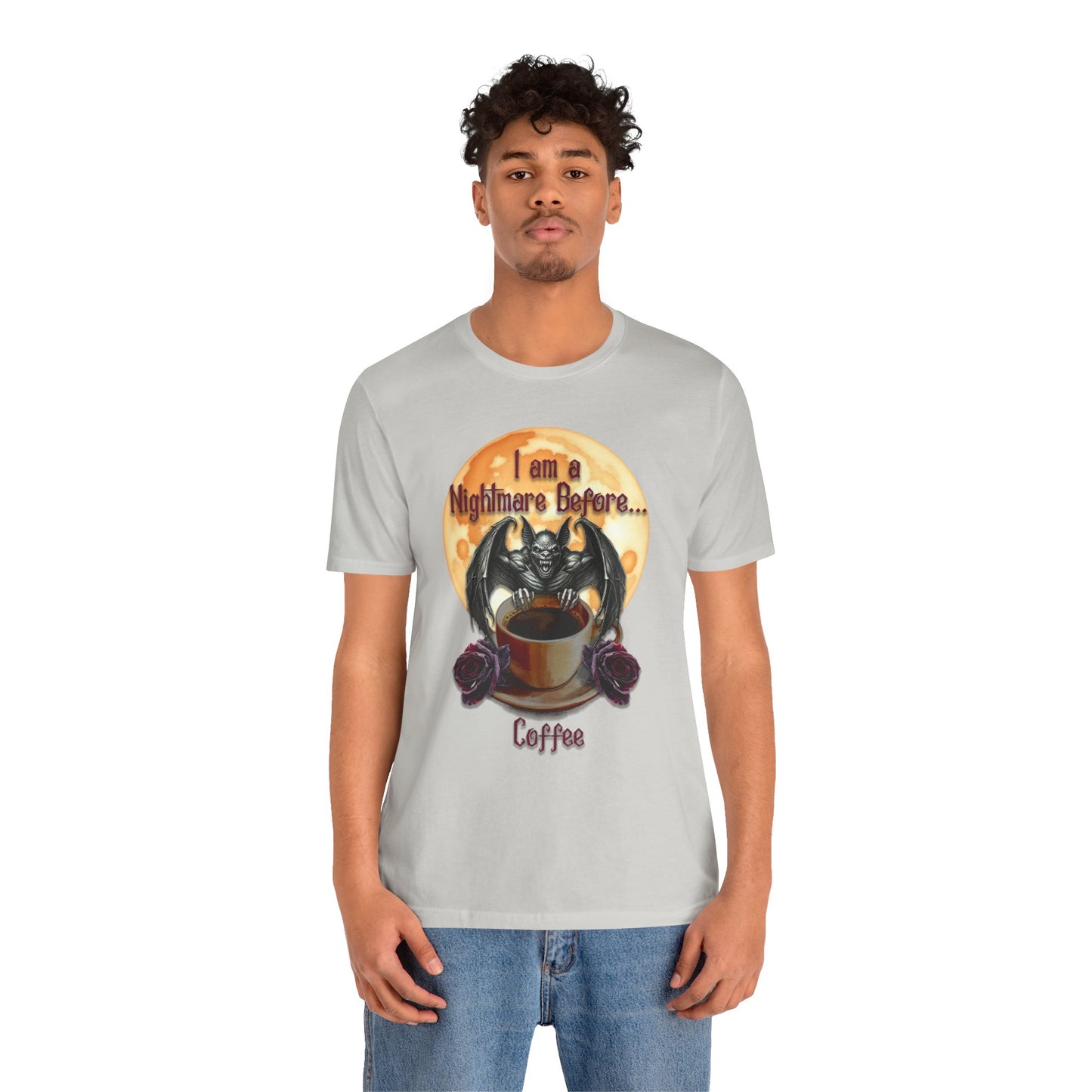 T-shirt - Halloween - Nightmare Before Coffee (1a) - Front Only
