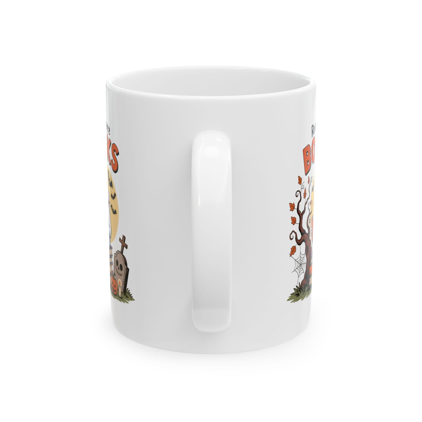 Ceramic Mug - Teacher / Halloween - Read More Books (01a)