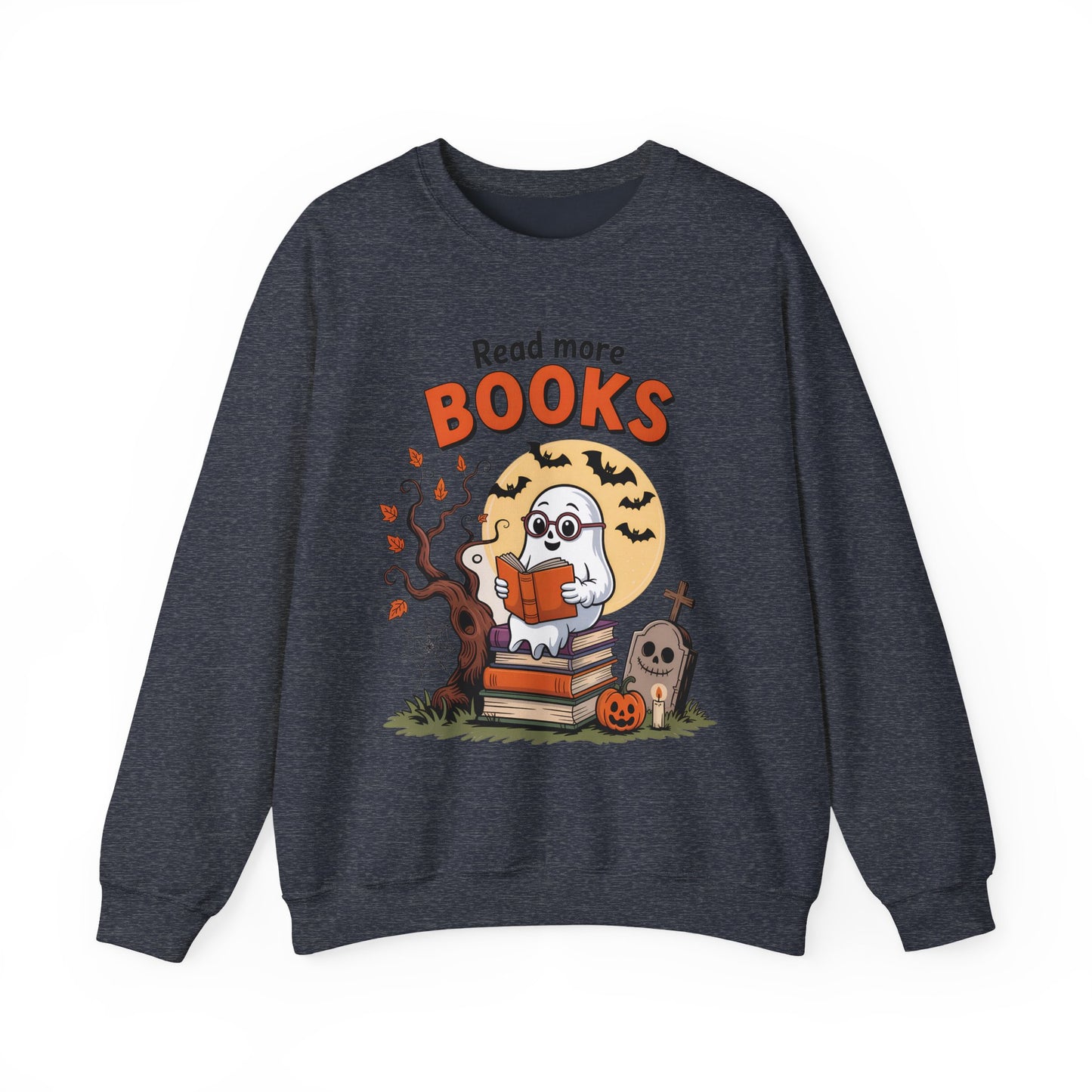 Sweatshirt - Teacher / Halloween - Read More Books (1a)