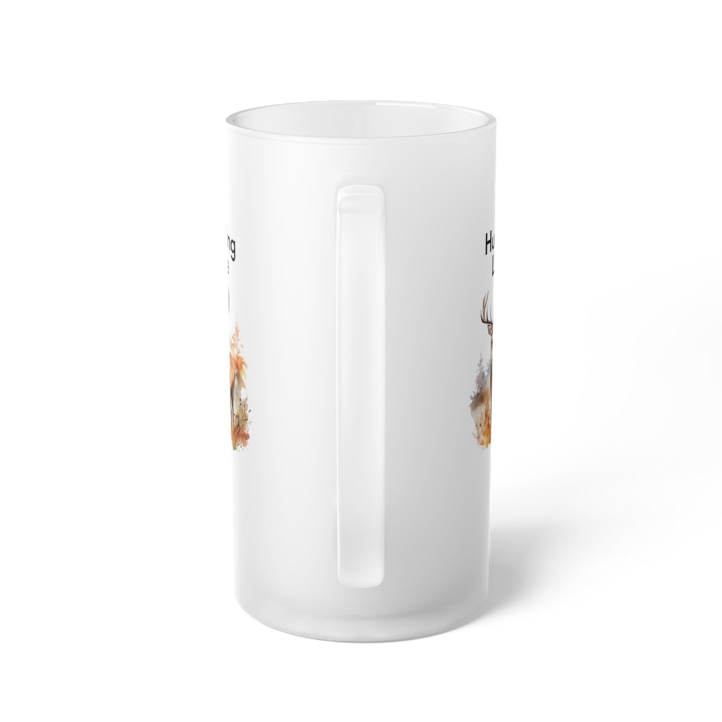Frosted Glass Beer Mug - Hunting - Hunting Life (1)