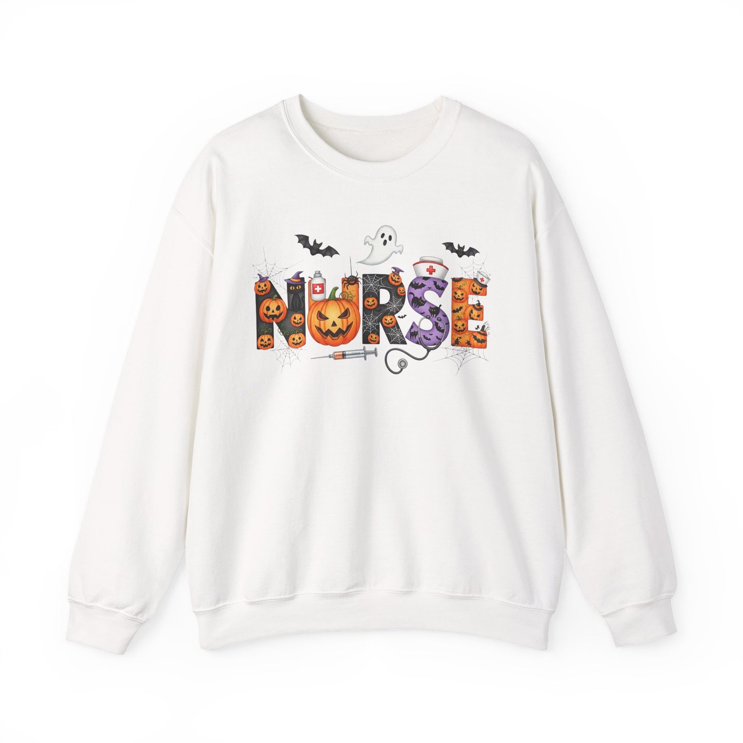 Sweatshirt - Nurse / Halloween - Nurse w Halloween Decor (01a)