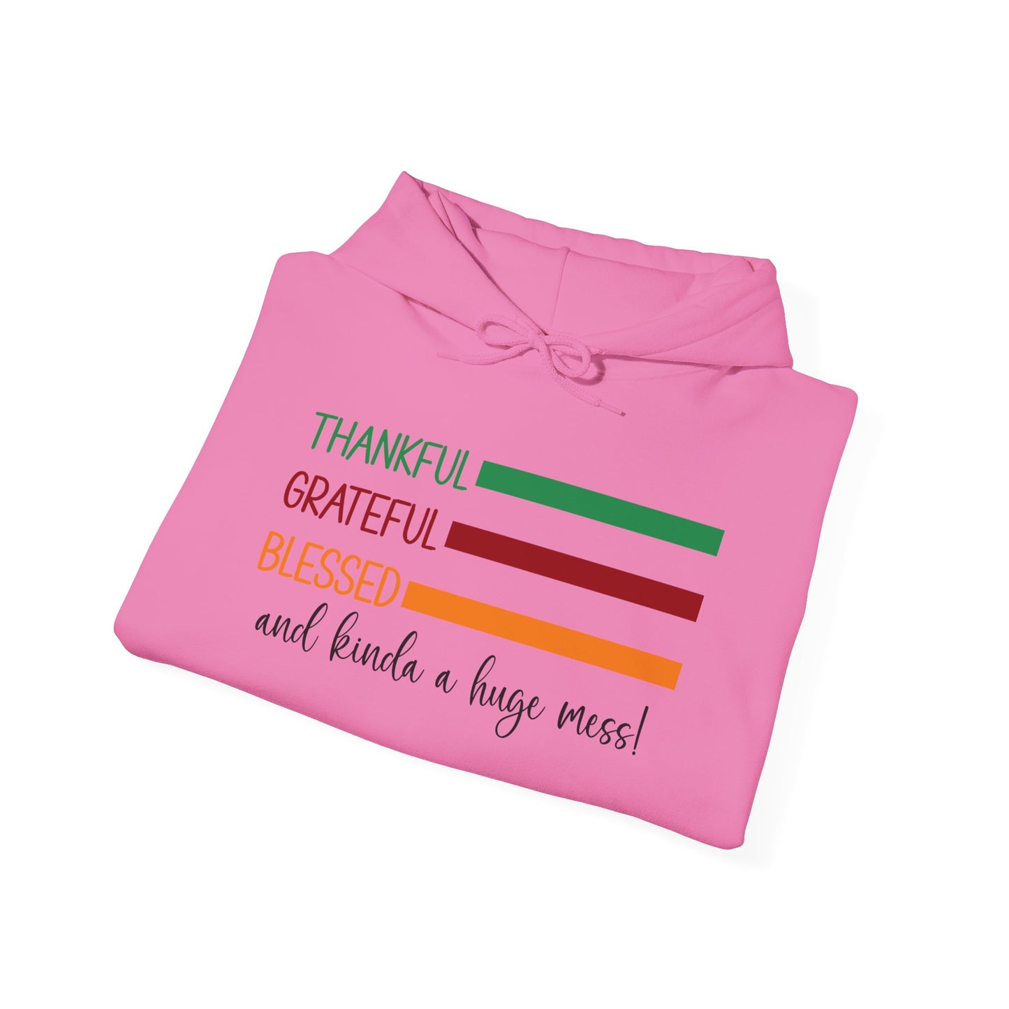 Heavy Blend Hoodie - Christian - Thankful, Grateful, Blessed & a Mess (1a)