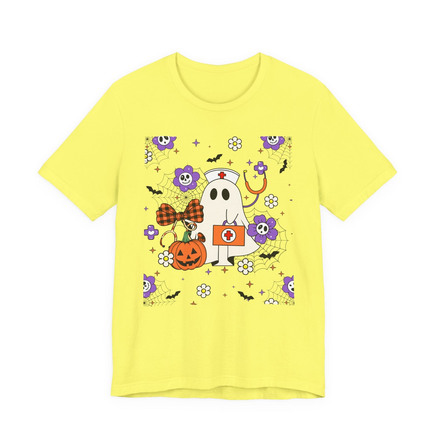 T-Shirt - Medical / Halloween Ghost with Medical Stuff (01a)