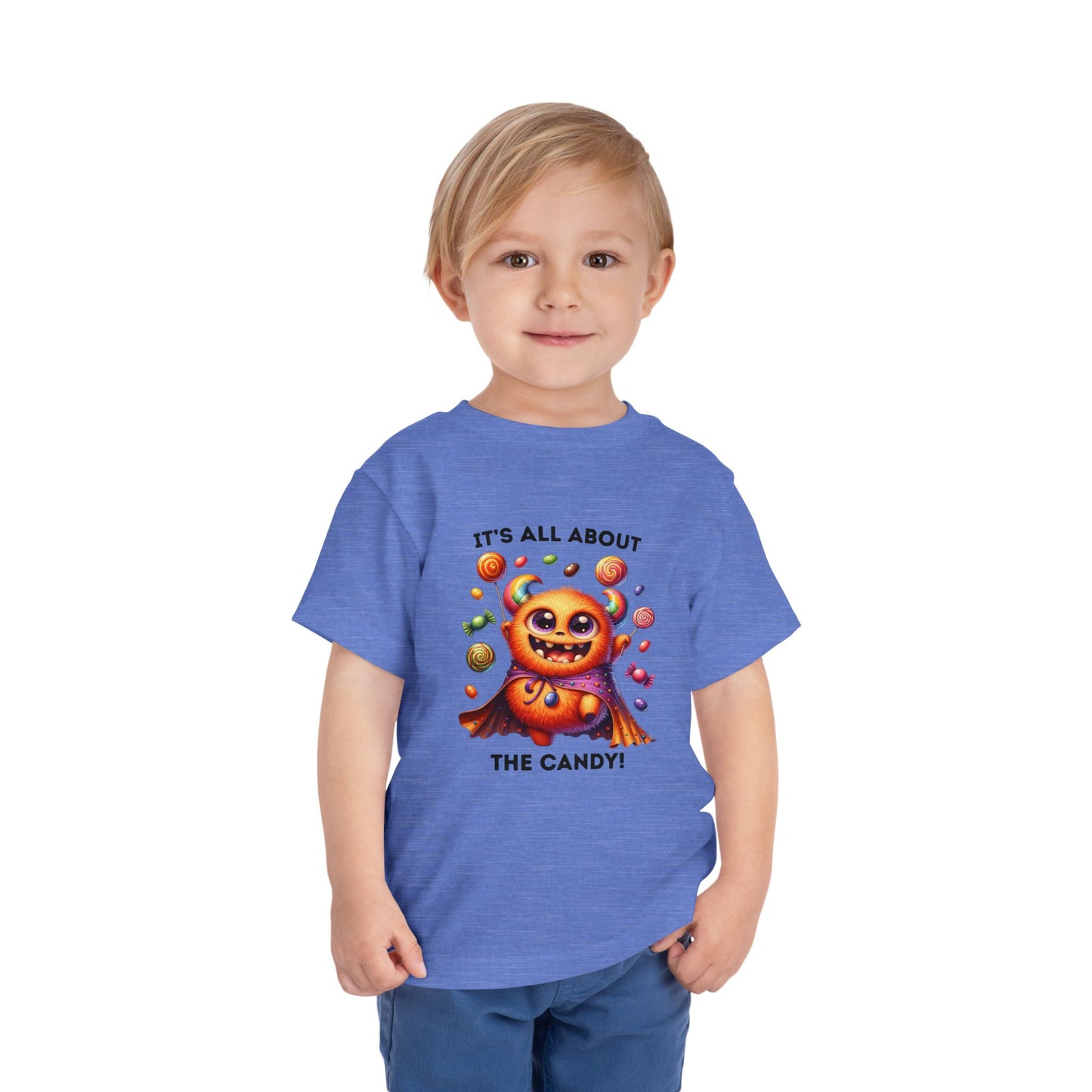 Toddler Tee - Halloween / Monster - It's all about the Candy! (01a)