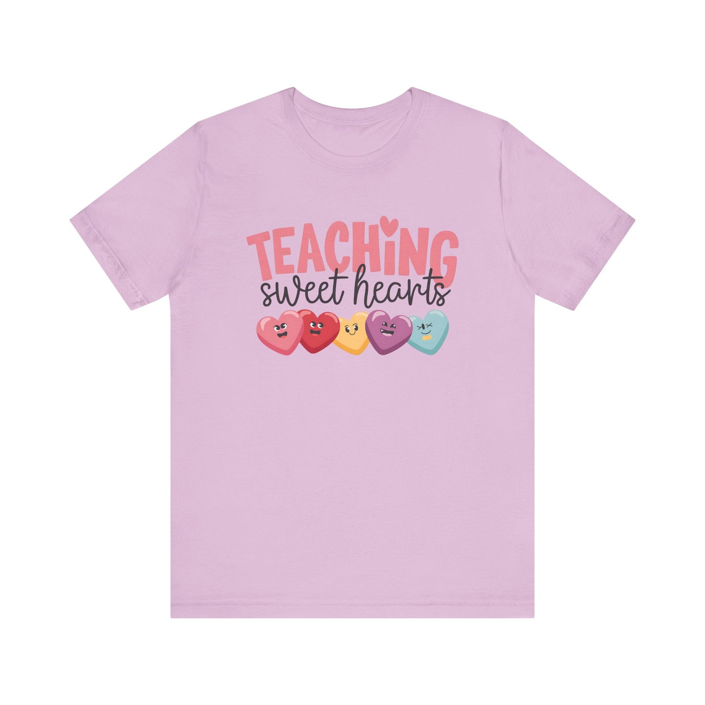 T-Shirt - Teacher / Valentine - Teaching Sweet Hearts (01) - Light colors