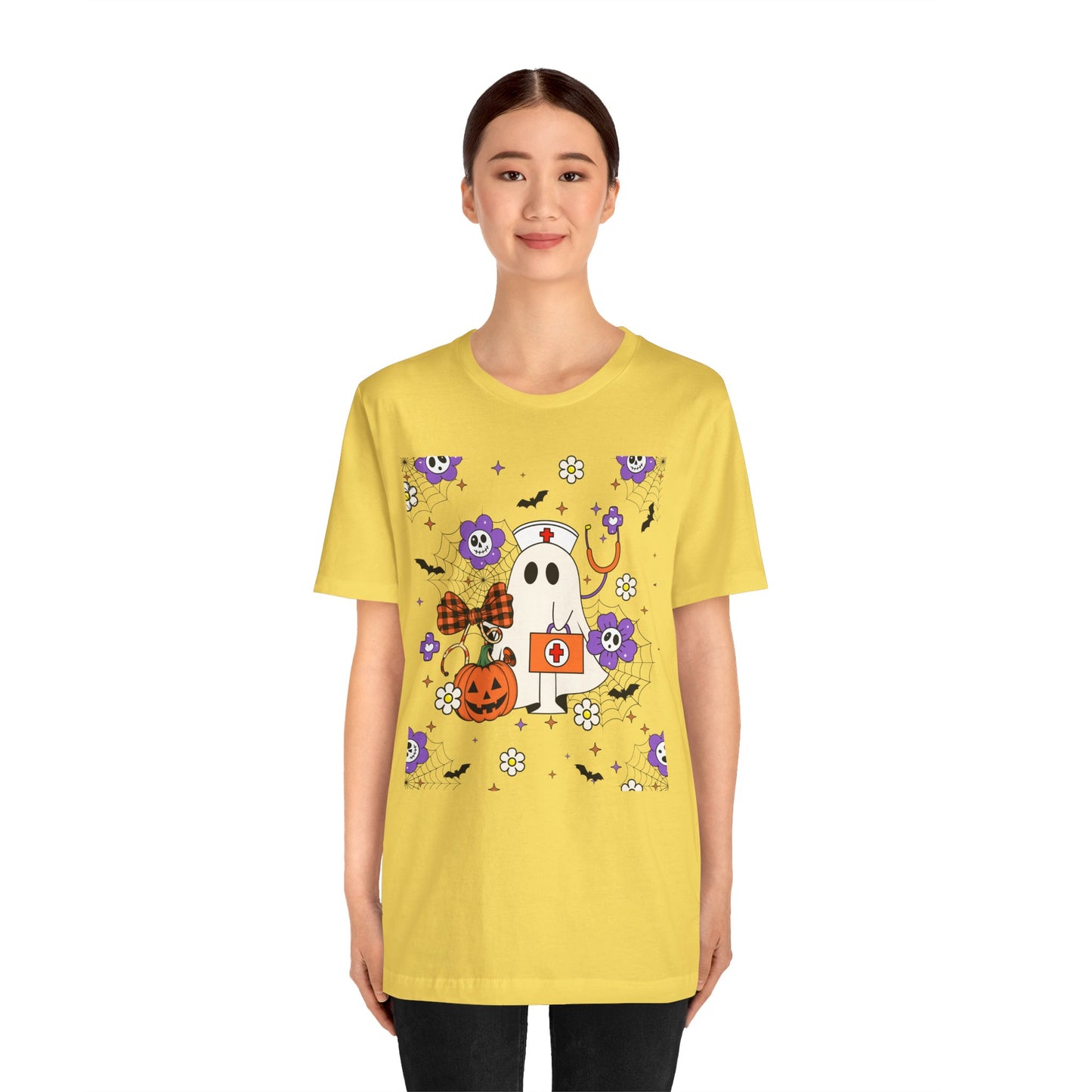 T-Shirt - Medical / Halloween Ghost with Medical Stuff (01a)