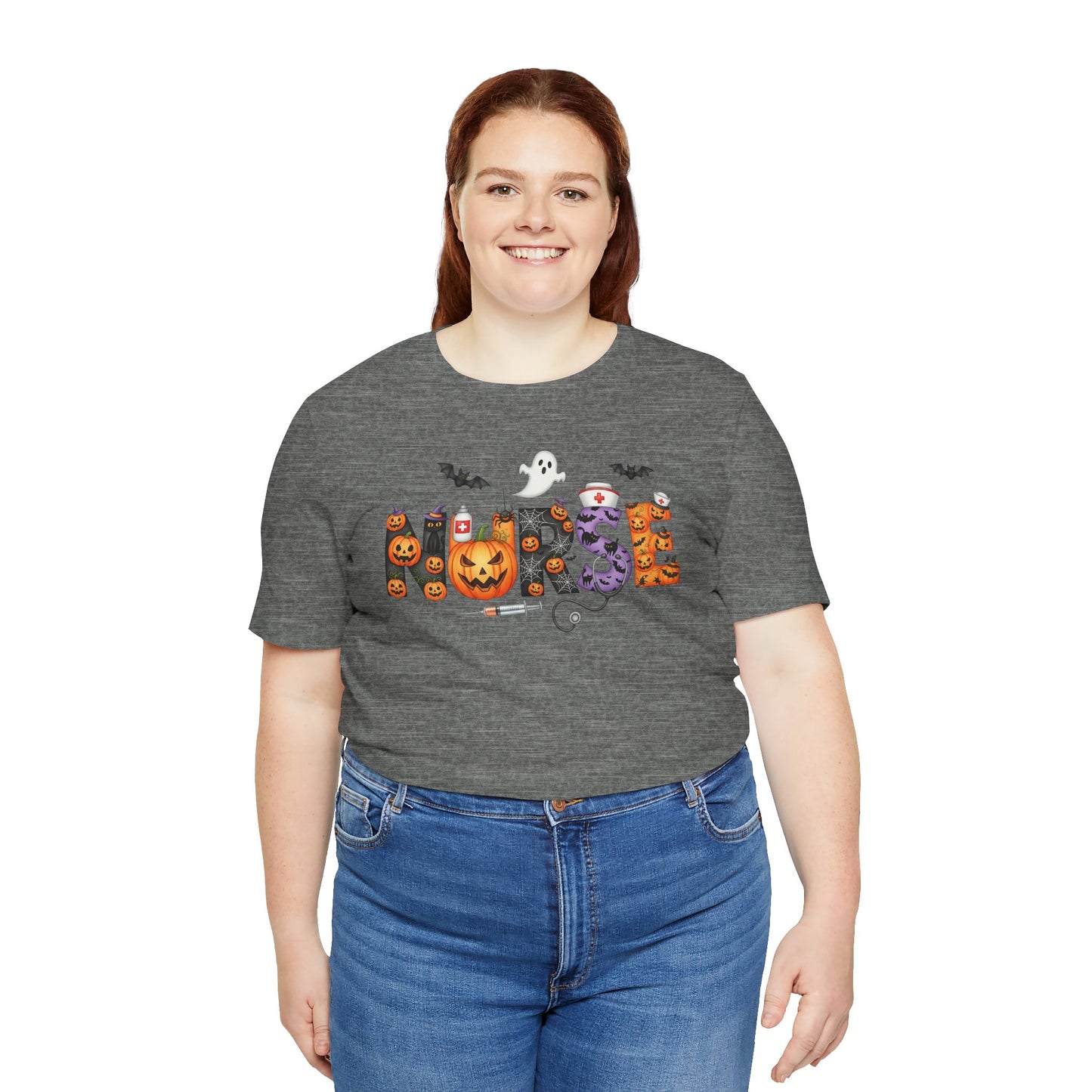 T-Shirt - Nurse / Halloween - Nurse w Halloween Decor (01a)