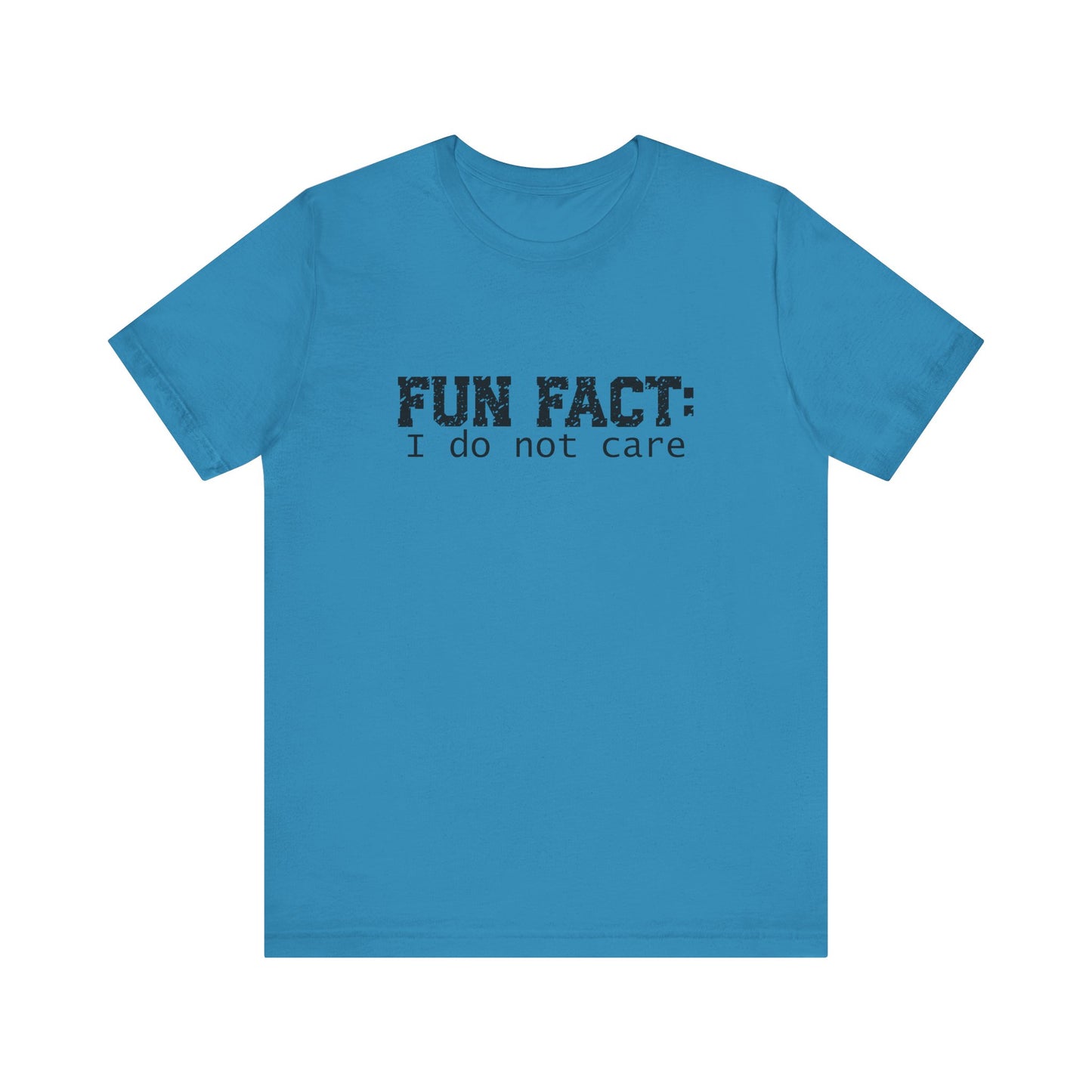 T-Shirt - Sarcastic Funny - Fun Fact: I Don't Care (1a)
