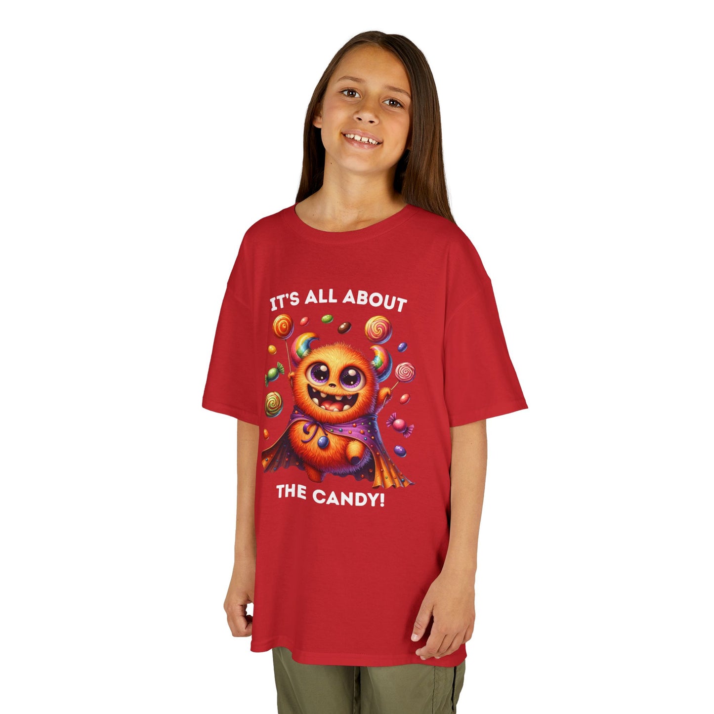 Child Tee - Halloween / Monster - It's all about the Candy! (01a)