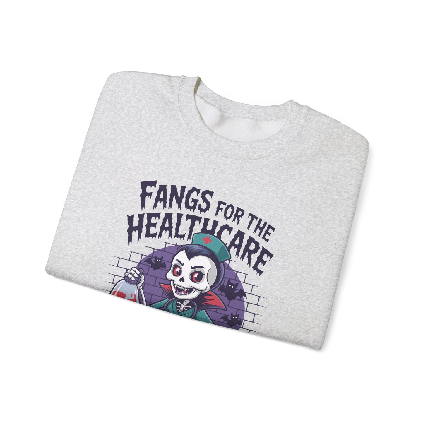 Sweatshirt - Medical / Halloween - Fangs for the Healthcare (01a)