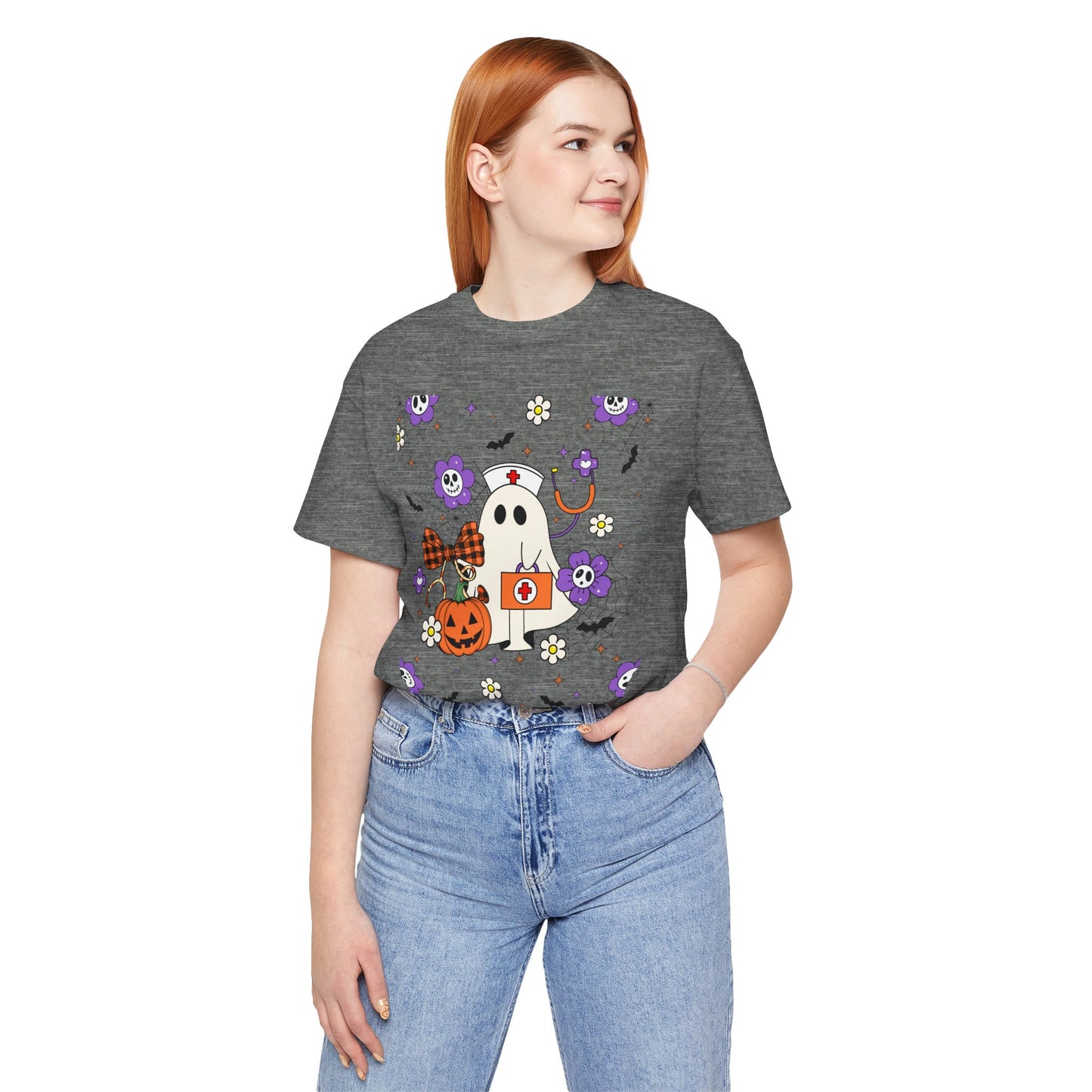 T-Shirt - Medical / Halloween Ghost with Medical Stuff (01a)