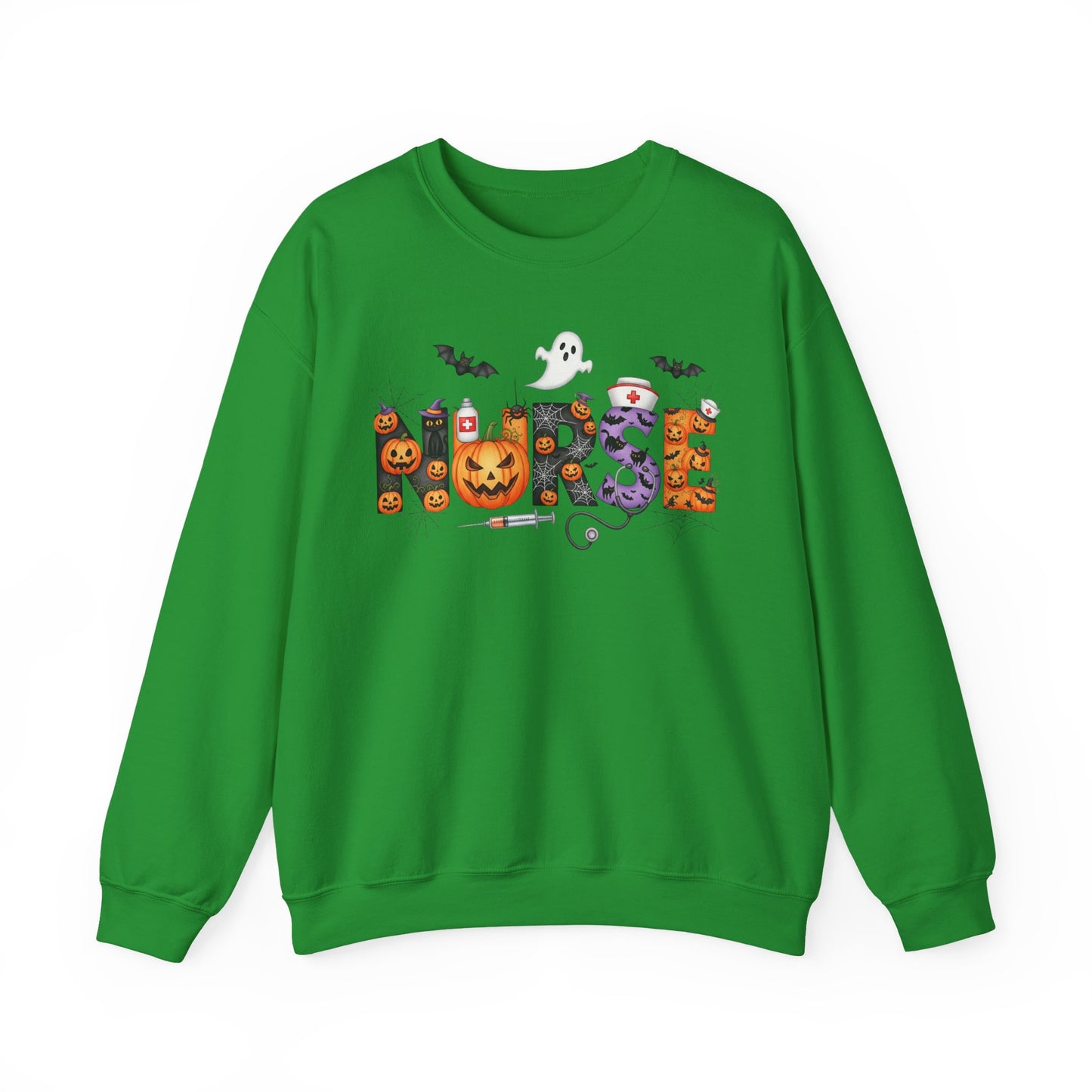 Sweatshirt - Nurse / Halloween - Nurse w Halloween Decor (01a)