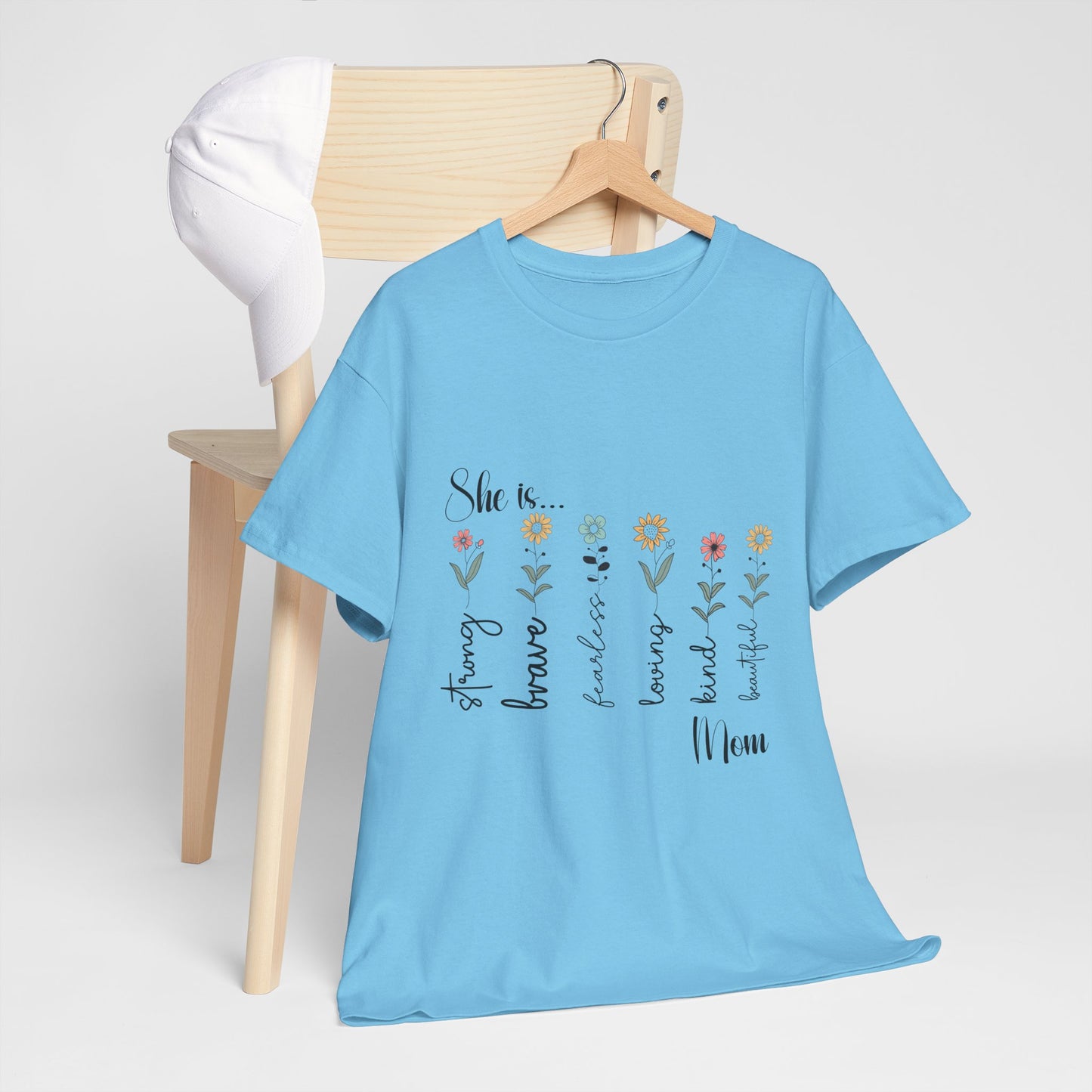 T-Shirt – Mom - Strong, Brave, Beautiful Floral Design