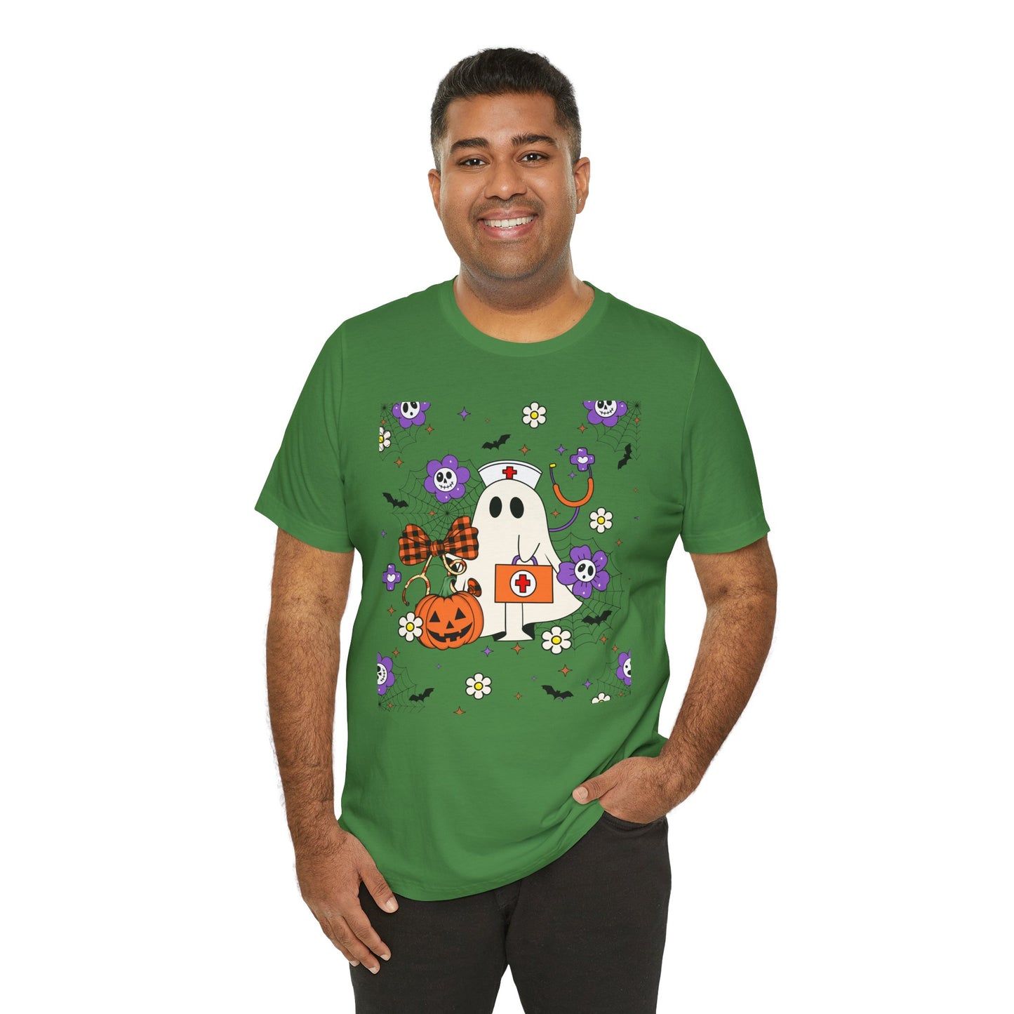 T-Shirt - Medical / Halloween Ghost with Medical Stuff (01a)