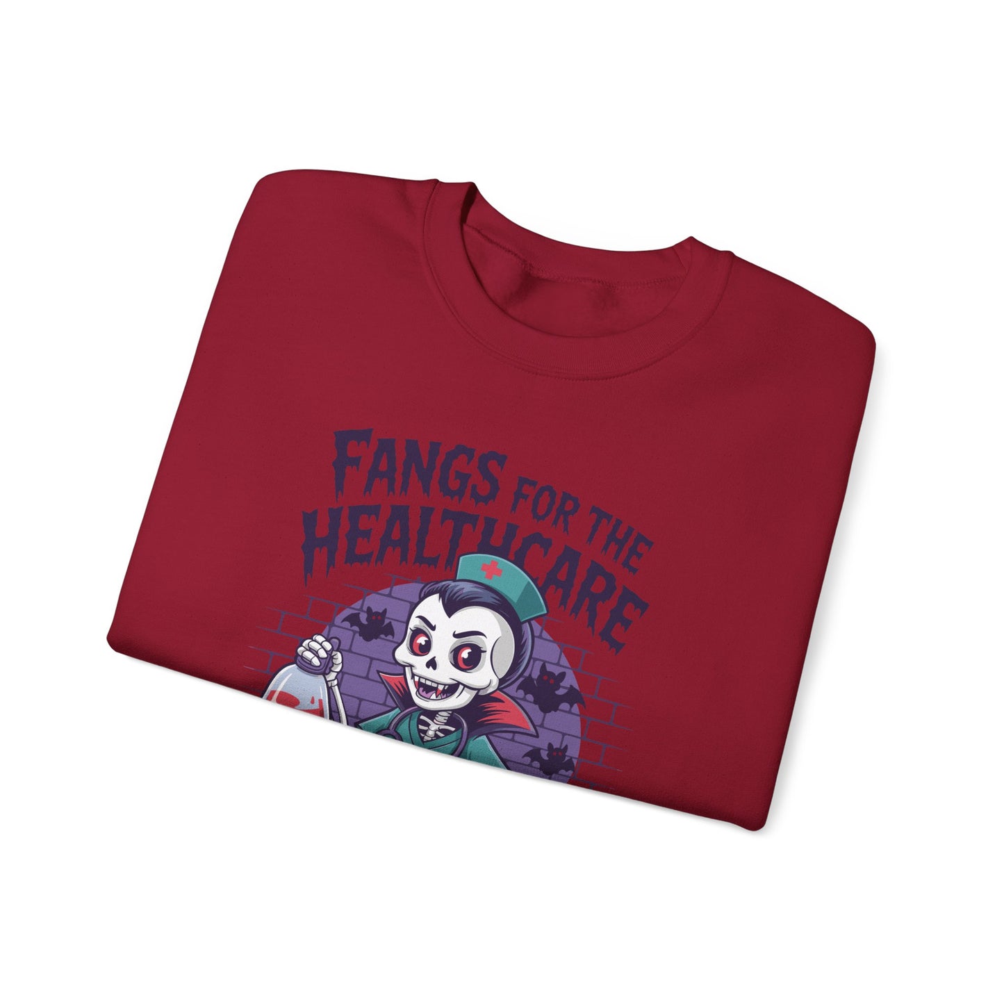 Sweatshirt - Medical / Halloween - Fangs for the Healthcare (01a)