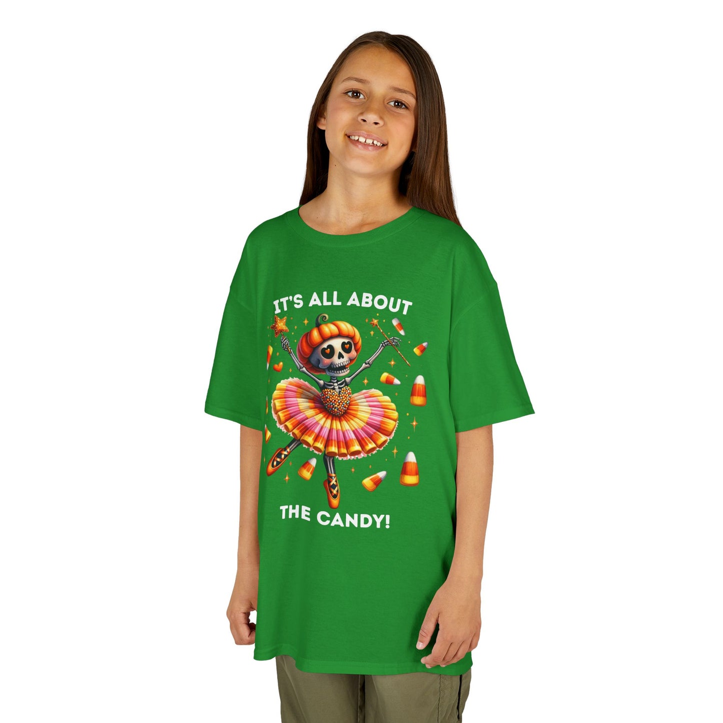 Child Tee - Halloween / Ballet Skeleton - It's all about the Candy! (02a)