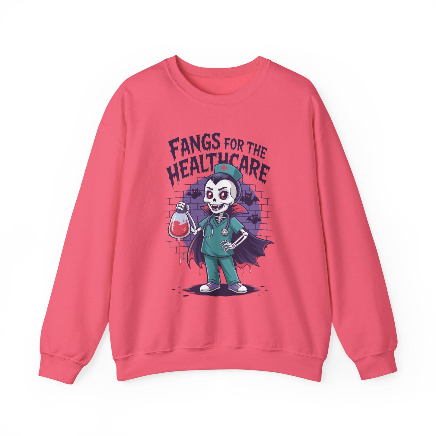 Sweatshirt - Medical / Halloween - Fangs for the Healthcare (01a)