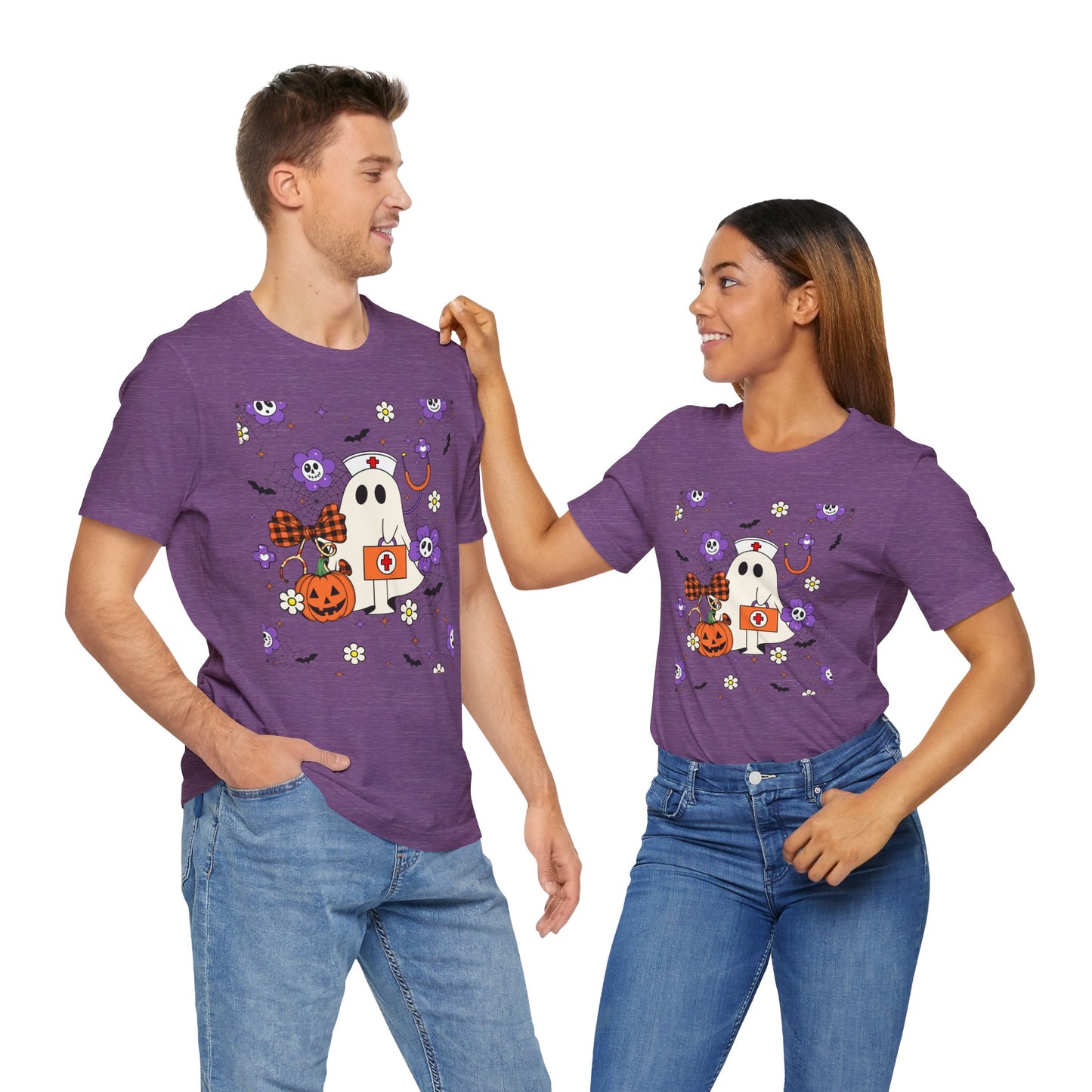 T-Shirt - Medical / Halloween Ghost with Medical Stuff (01a)