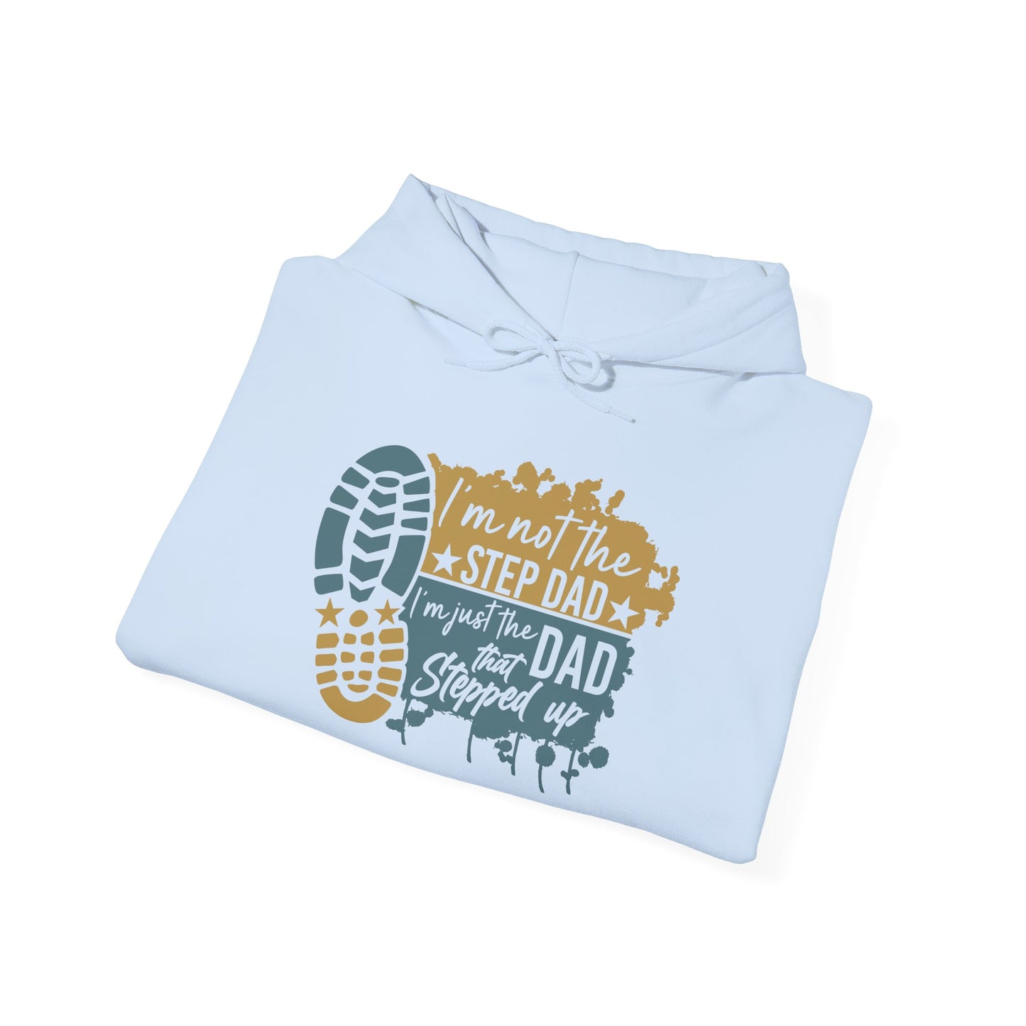 Hoodie - Dad - Just the dad that stepped up (1) - Blue and Yellow