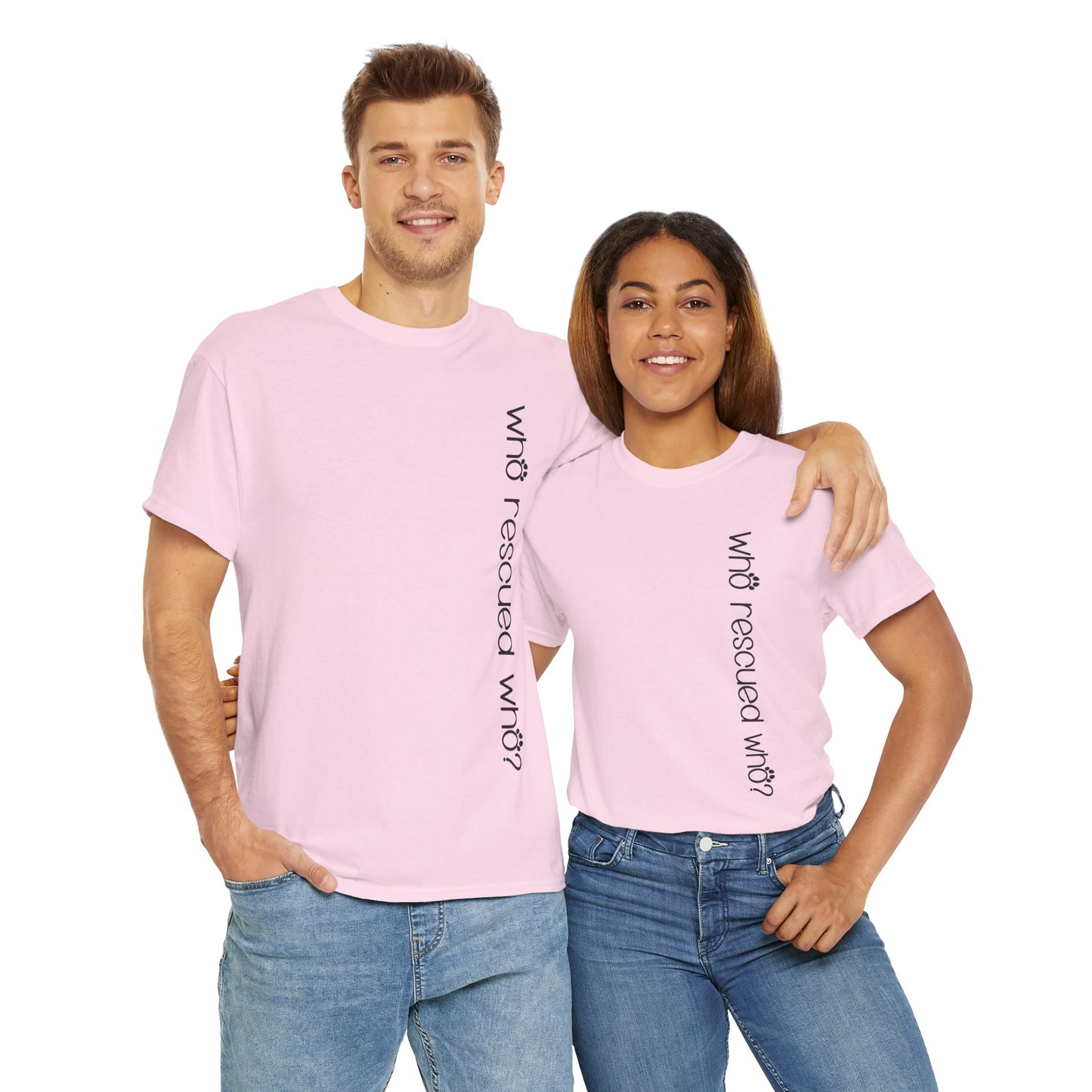 T-Shirt - Animal Lover - 'Who Rescued Who?'
