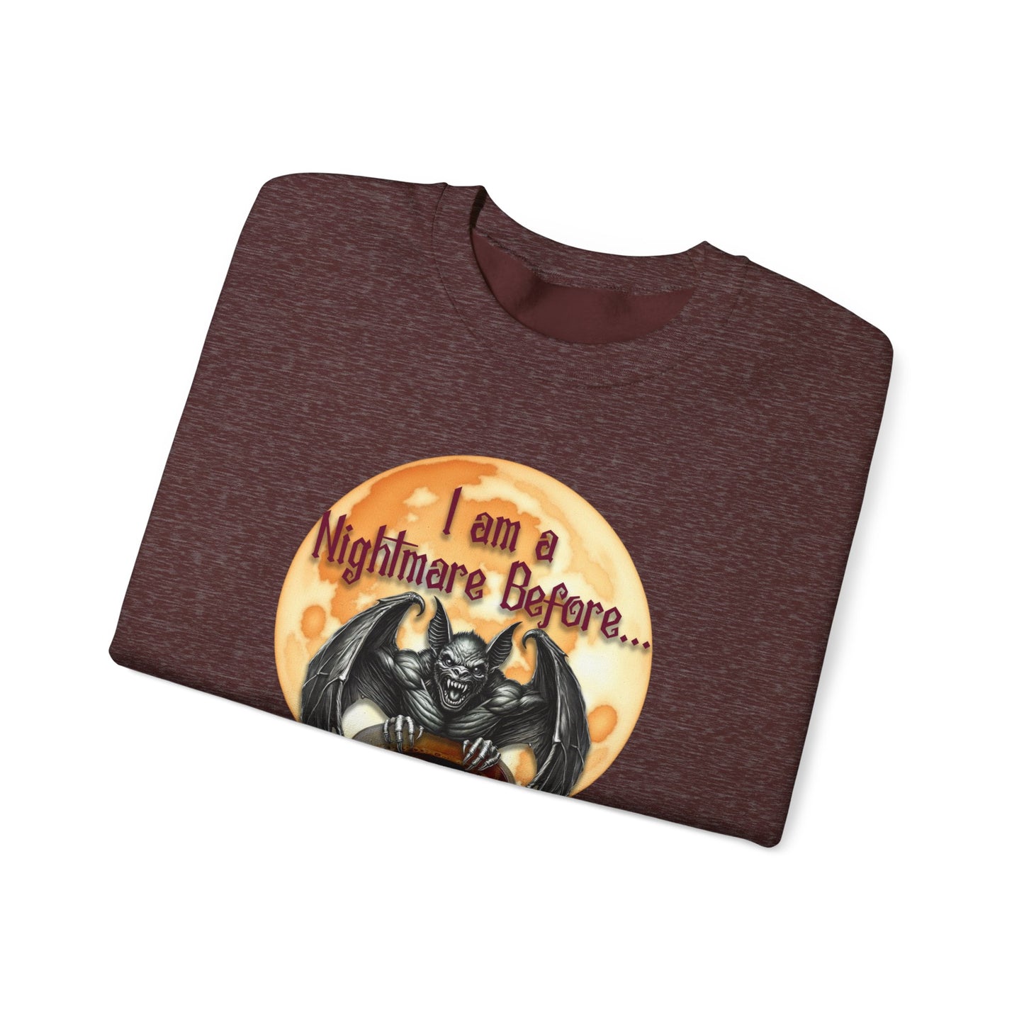 Sweatshirt - Halloween - Nightmare Before Coffee (1a) - Front Only