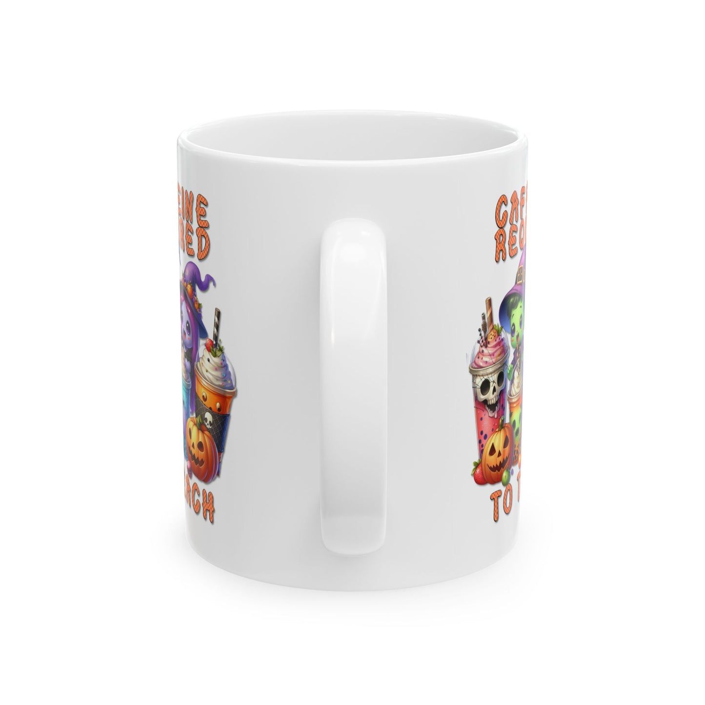Ceramic Mug - Teacher / Halloween - Caffeine required to teach (01a)