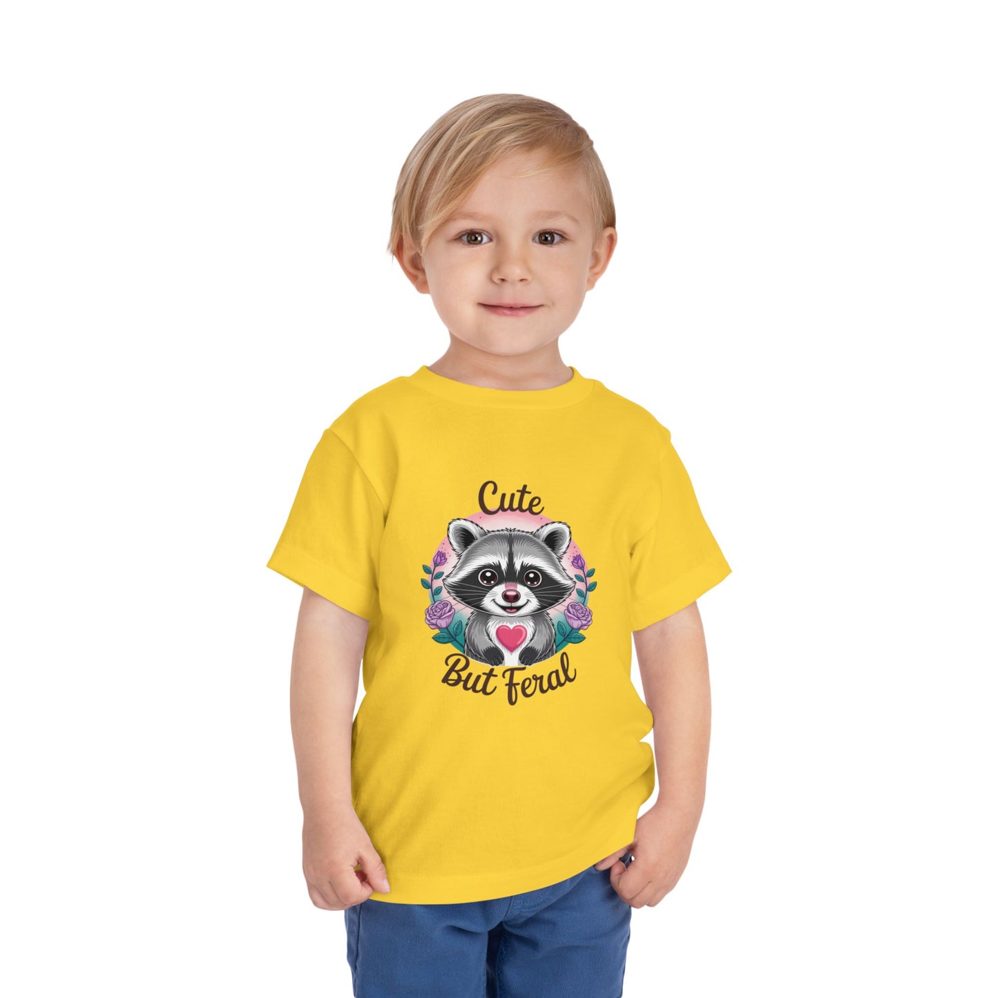 Toddler Tee - Animal / Racoon - Cute but Feral (01)