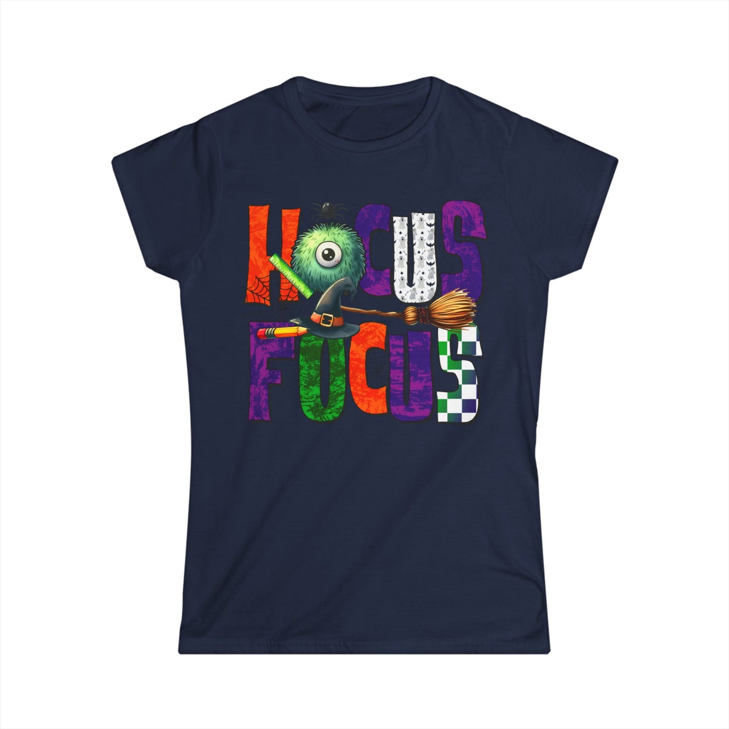 Female T-Shirt - Teacher / Halloween - Hocus Focus (01a)