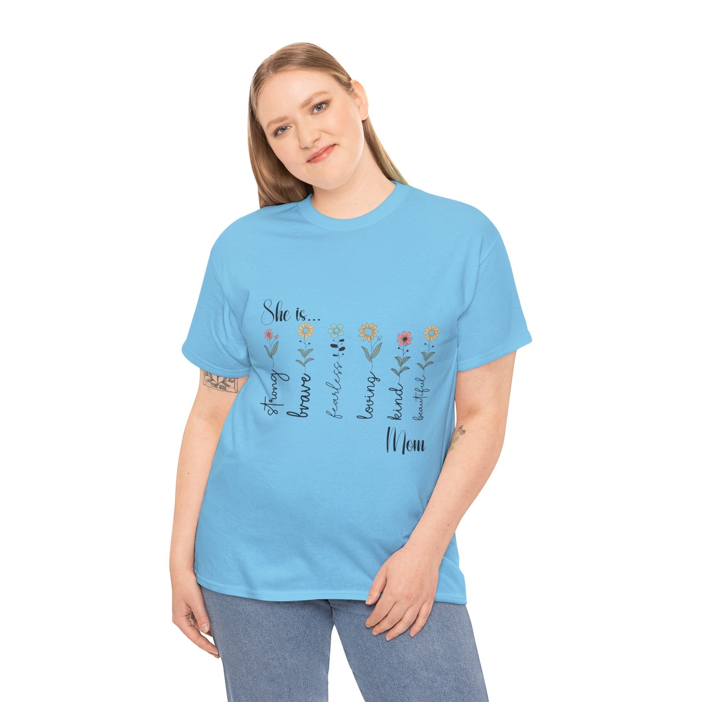 T-Shirt – Mom - Strong, Brave, Beautiful Floral Design