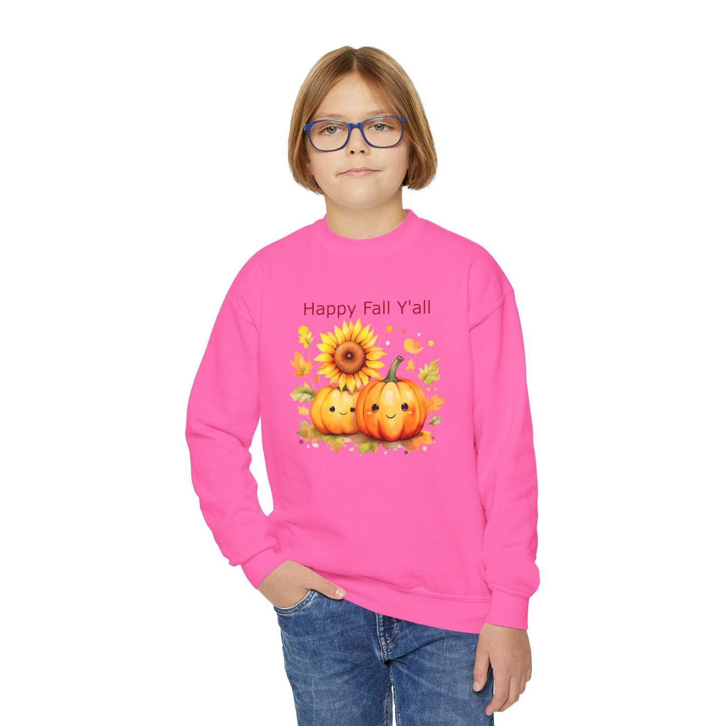 Child Sweatshirt - Autumn - Happy Fall Y'All (01)