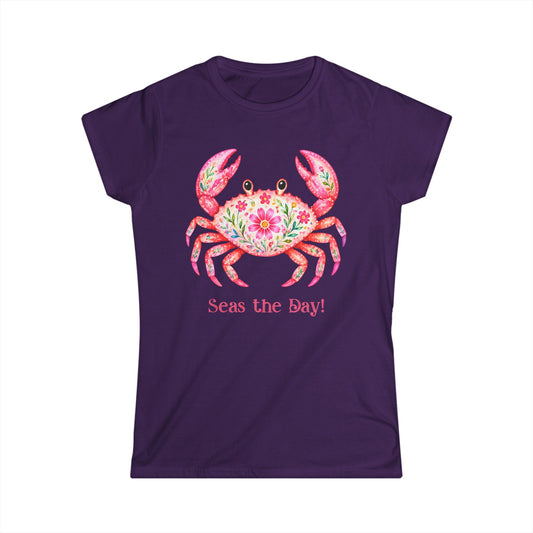Female T-Shirt - Animal - Seas the Day Crab (01)