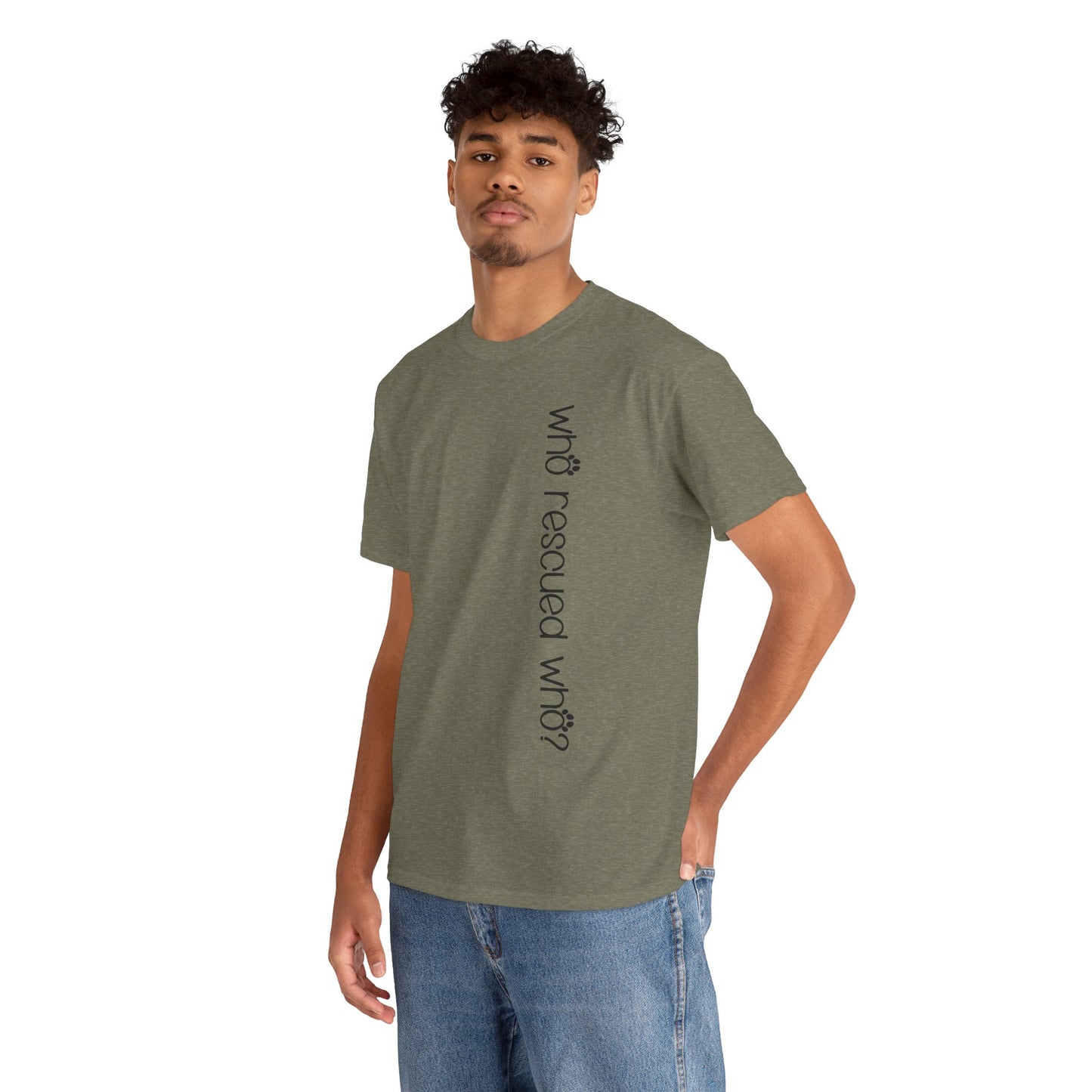 T-Shirt - Animal Lover - 'Who Rescued Who?'