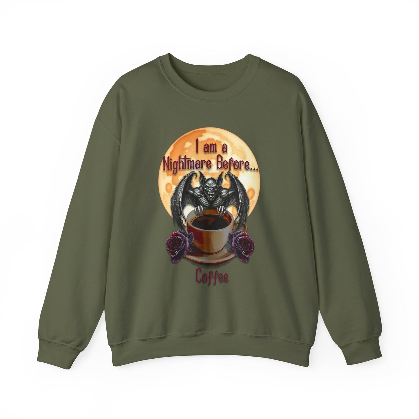 Sweatshirt - Halloween - Nightmare Before Coffee (1a) - Front Only