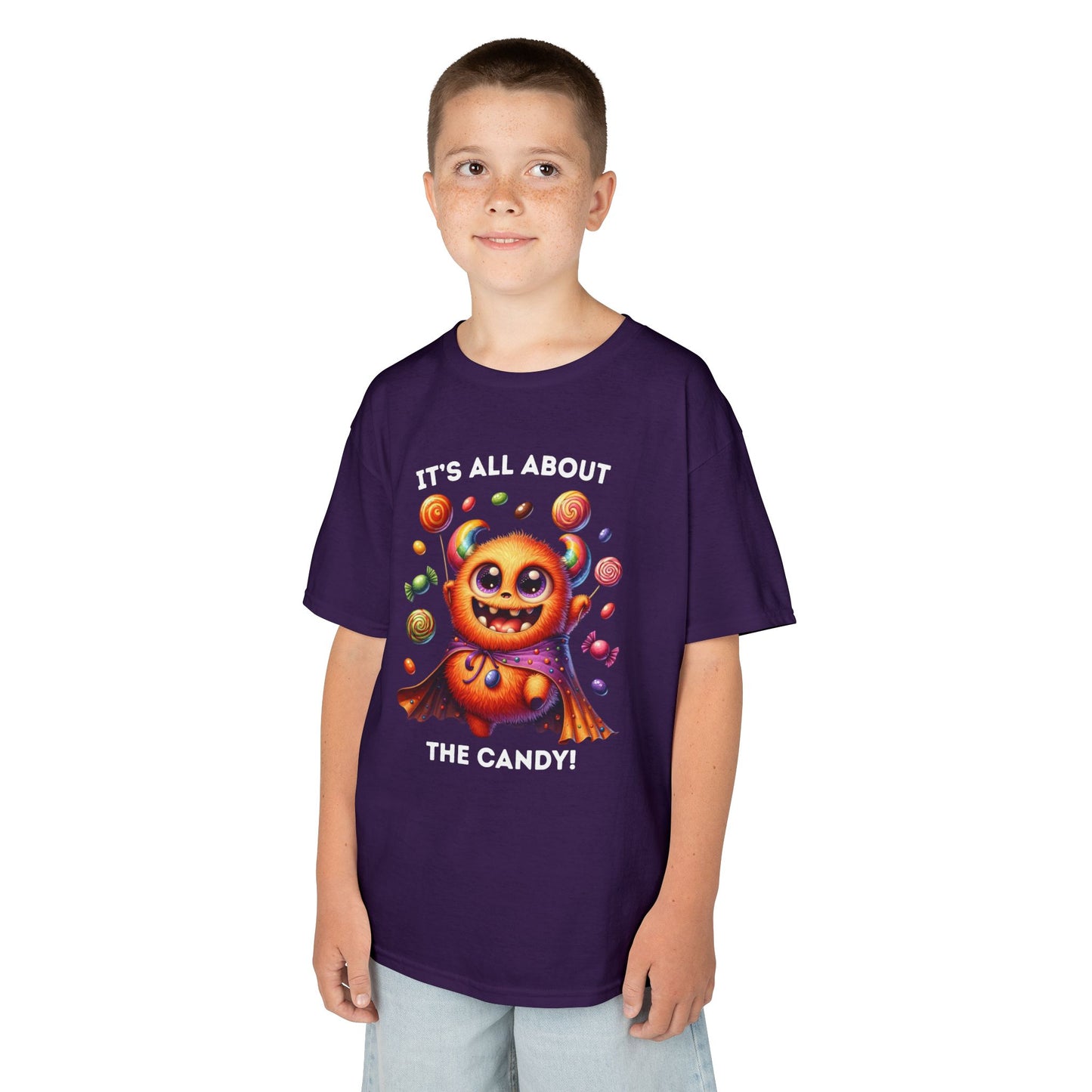 Child Tee - Halloween / Monster - It's all about the Candy! (01a)