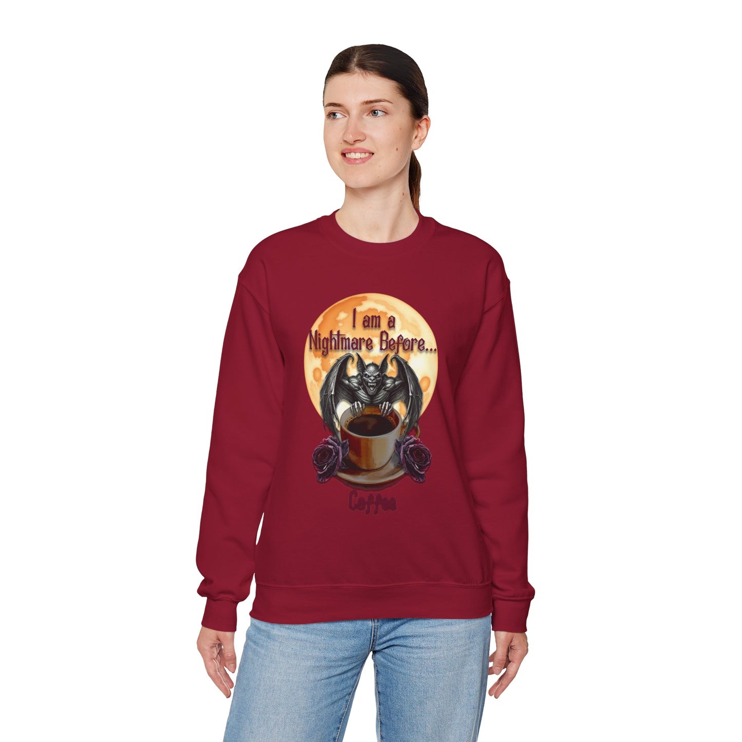 Sweatshirt - Halloween - Nightmare Before Coffee (1a) - Front Only