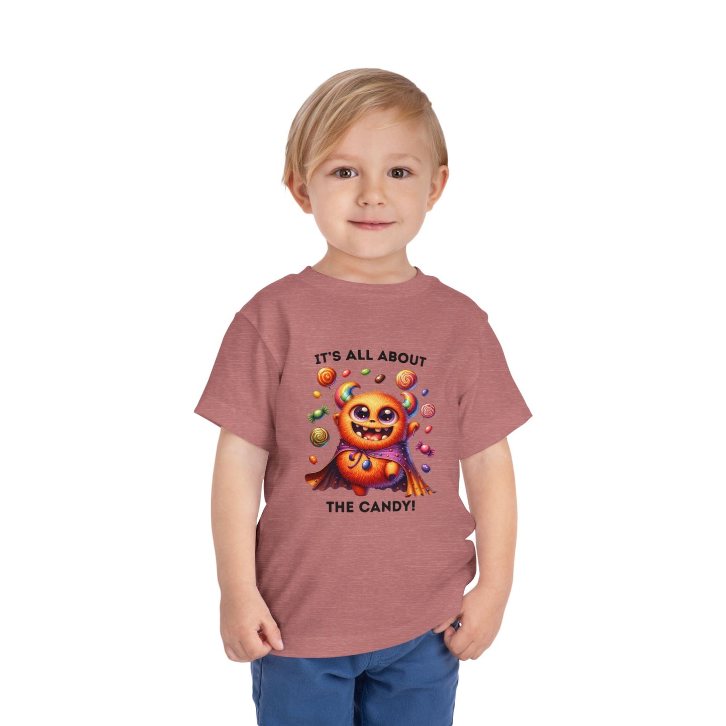Toddler Tee - Halloween / Monster - It's all about the Candy! (01a)